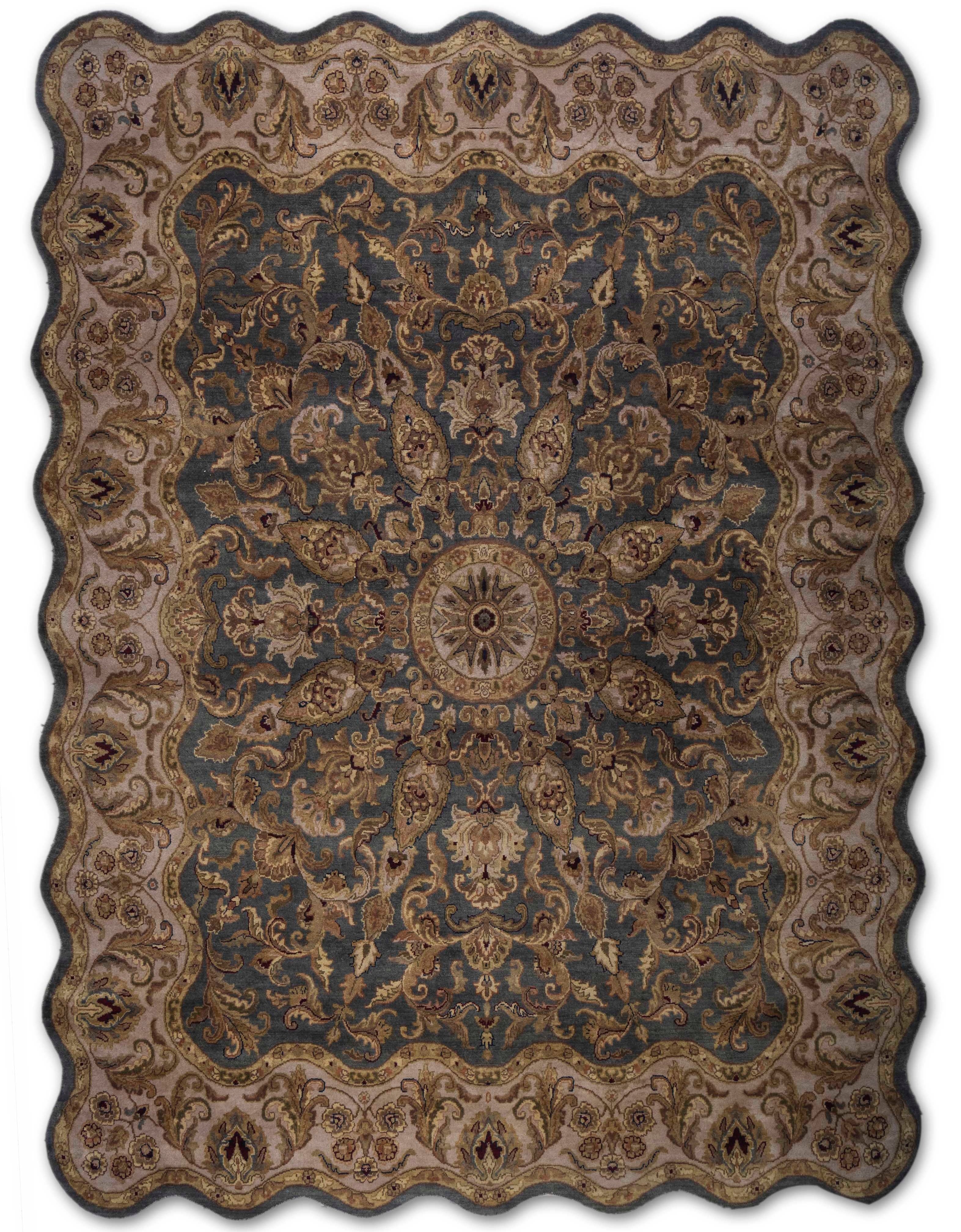 Traditional Green Wool Handknotted Rug - The Rugs Story