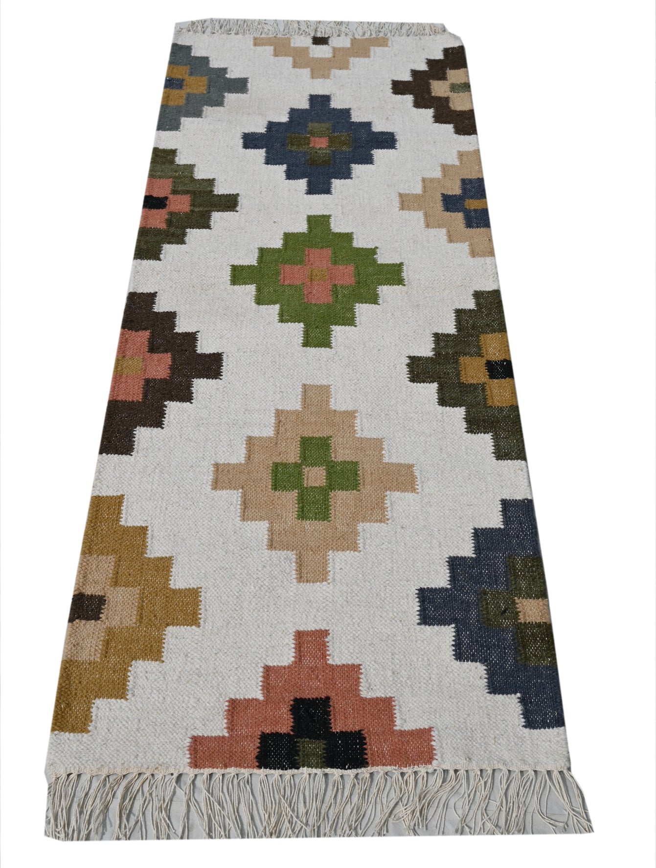 Gypsy Wool Handwoven Runner Dhurrie - The Rugs Story