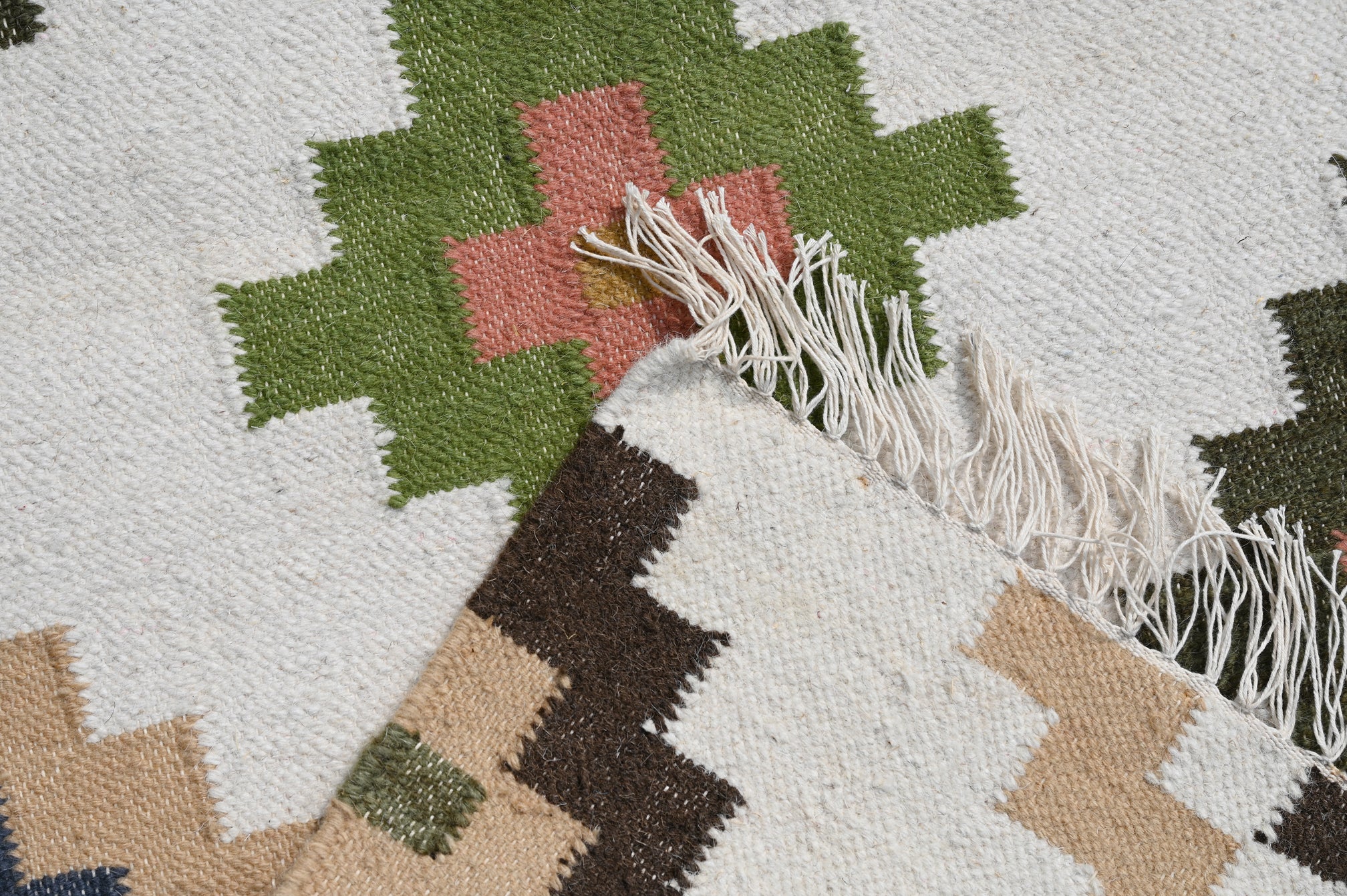 Gypsy Wool Handwoven Runner Dhurrie - The Rugs Story