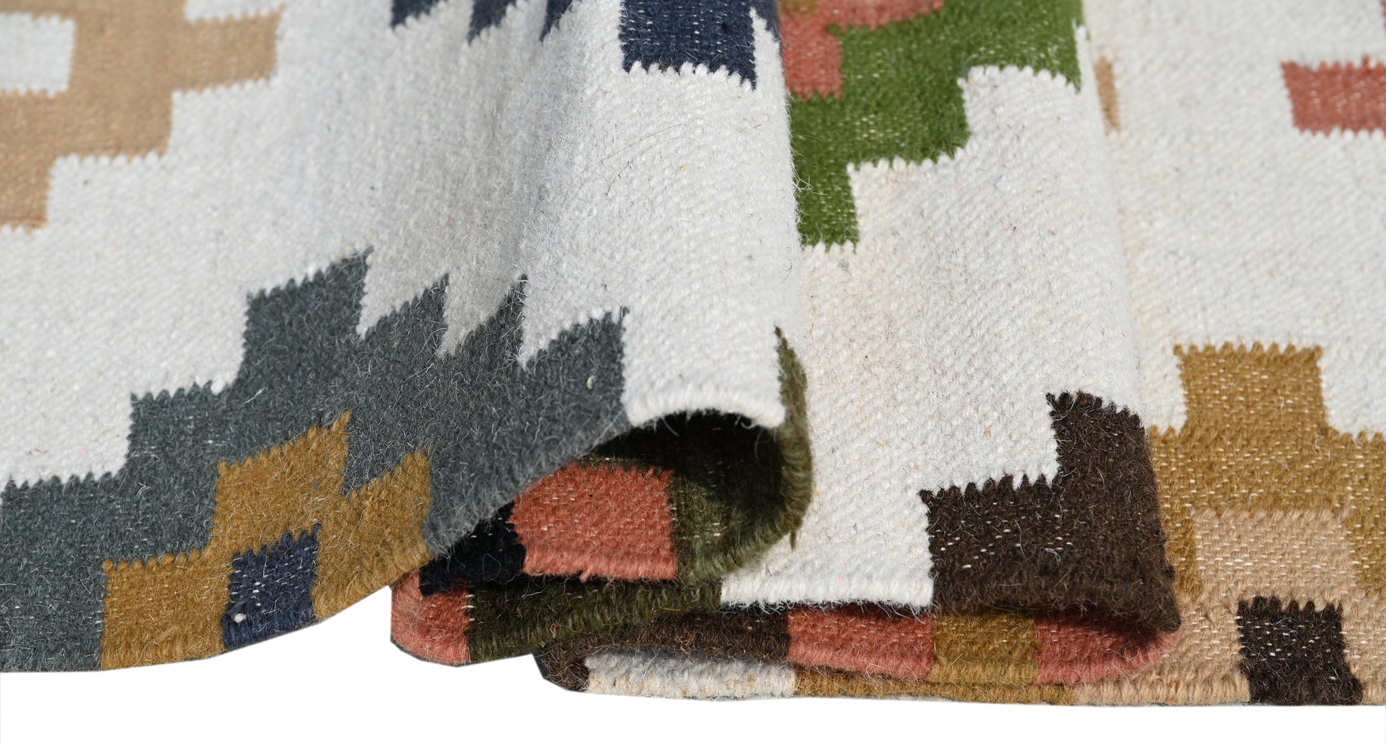 Gypsy Wool Handwoven Runner Dhurrie - The Rugs Story