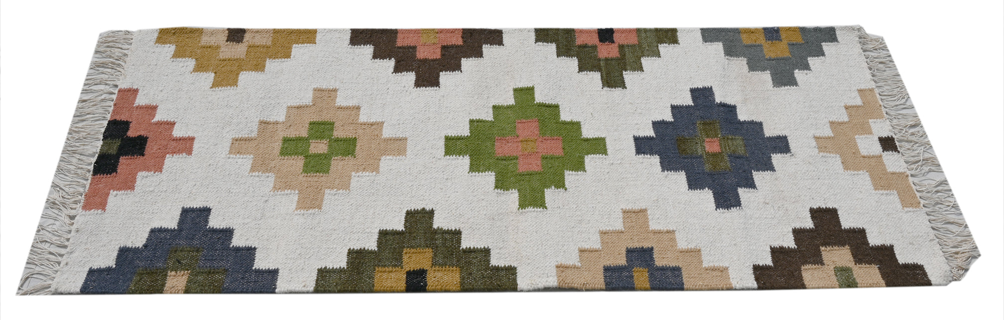 Gypsy Wool Handwoven Runner Dhurrie - The Rugs Story