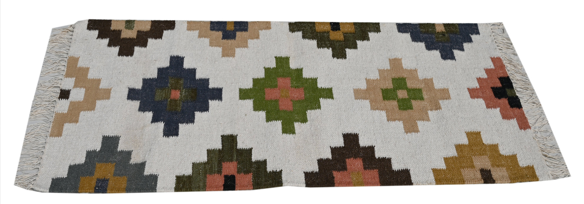 Gypsy Wool Handwoven Runner Dhurrie - The Rugs Story
