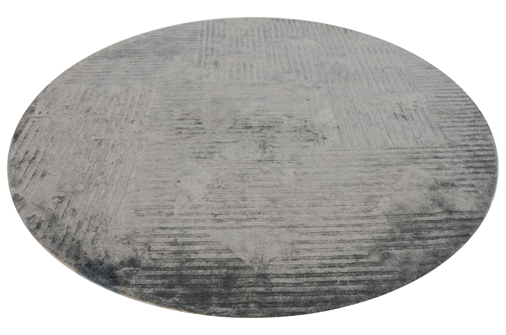 Eclipse Grey Round Handmade Rug - The Rugs Story