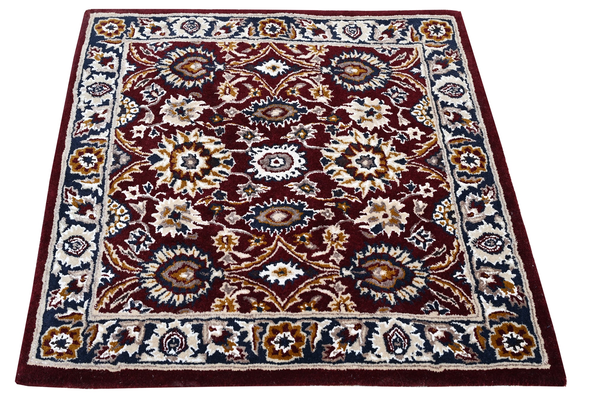 Red Square Traditional Handmade Rug - The Rugs Story