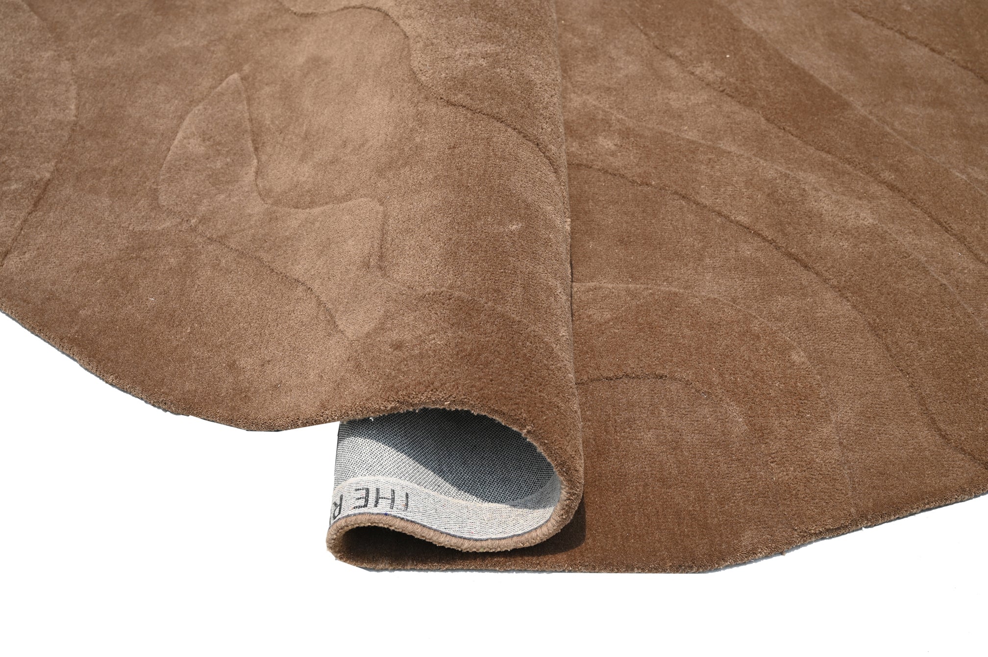 Terrain Round Brown Handmade Rug - The Rugs Story