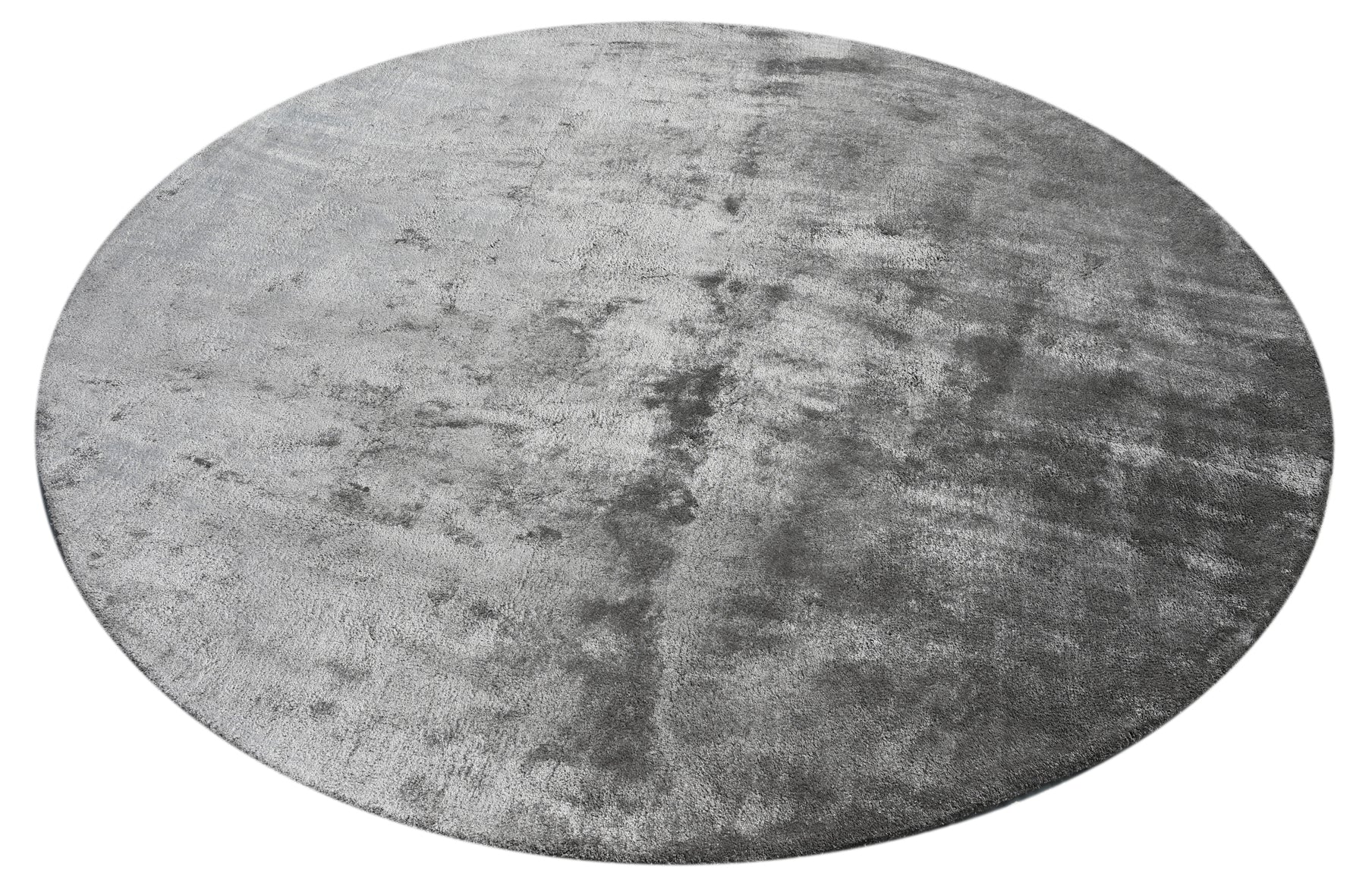 Reflections Round Grey Handmade Rug - The Rugs Story