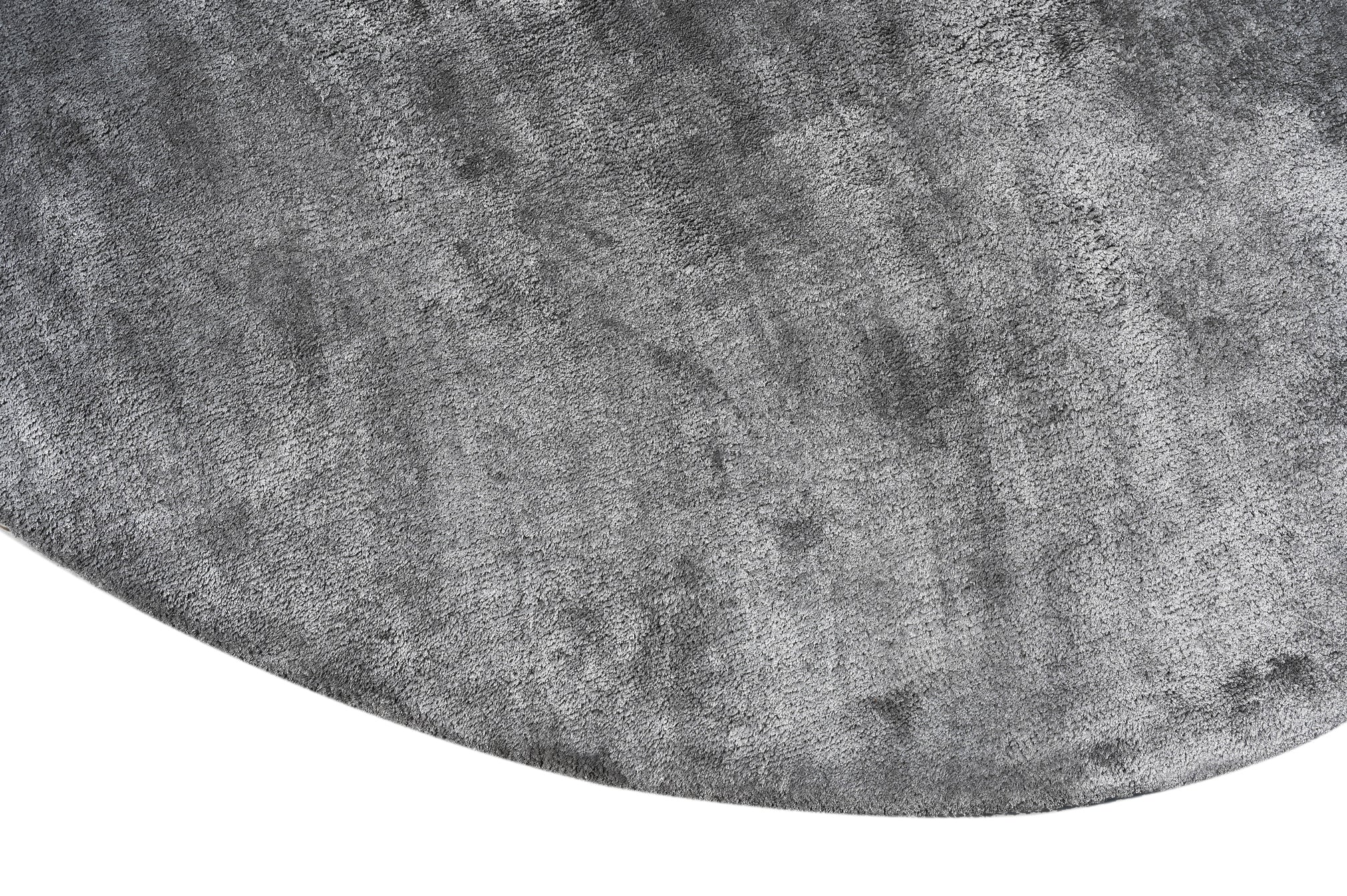 Reflections Round Grey Handmade Rug - The Rugs Story