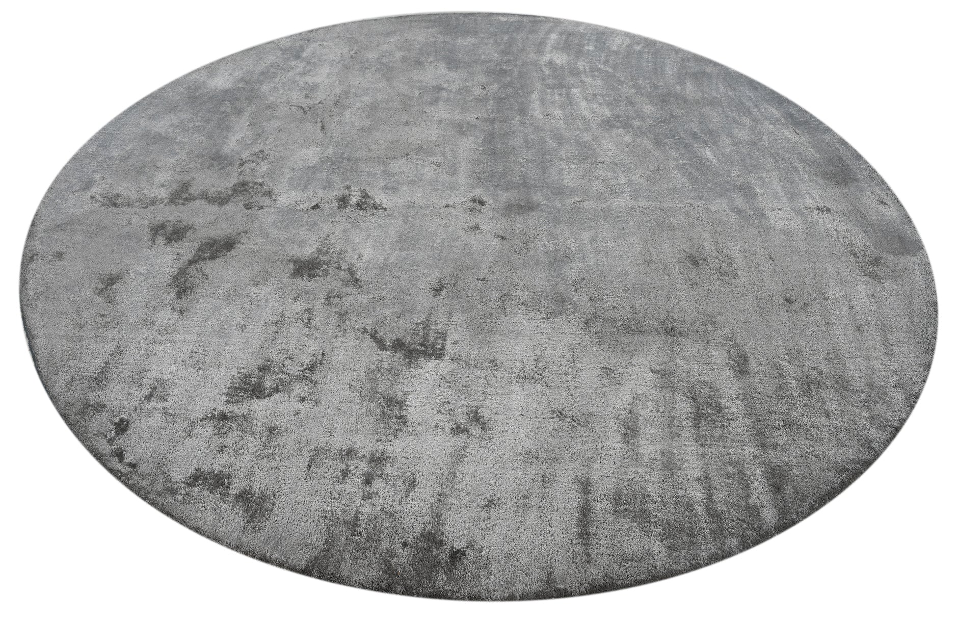 Reflections Round Grey Handmade Rug - The Rugs Story