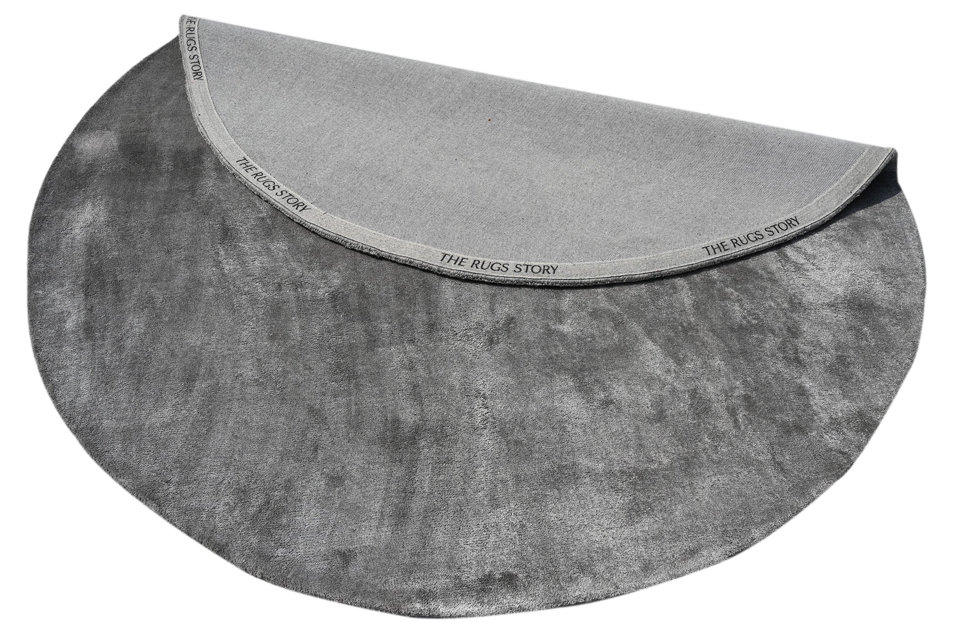 Reflections Round Grey Handmade Rug - The Rugs Story