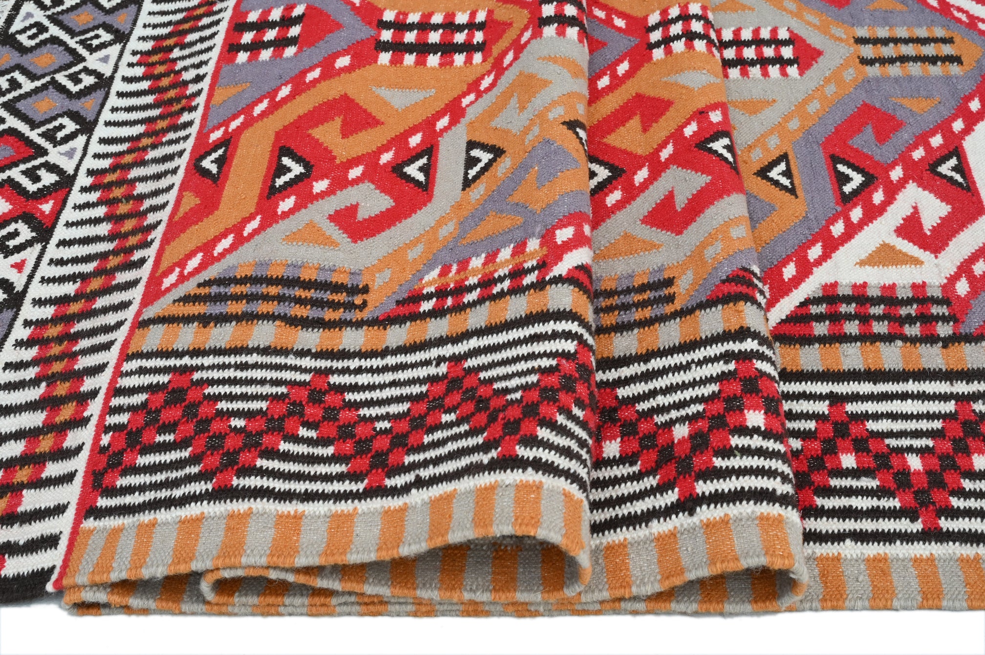 Aztec Handwoven Runner Dhurrie - The Rugs Story