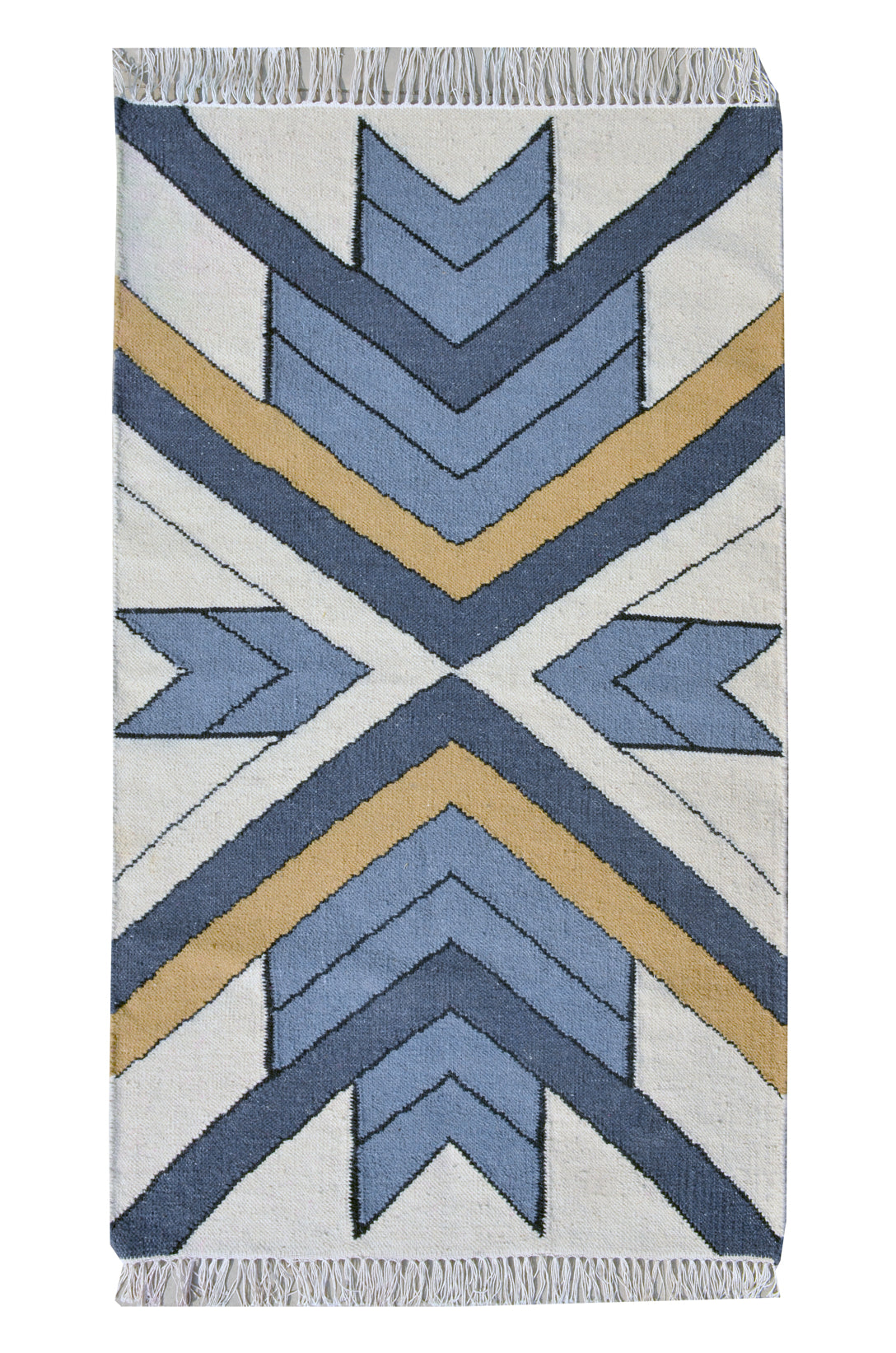 Basant Wool Handwoven Dhurrie - The Rugs Story