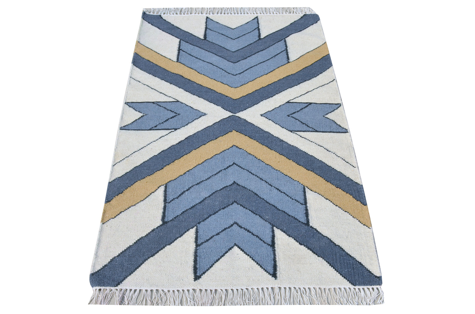 Basant Wool Handwoven Dhurrie - The Rugs Story