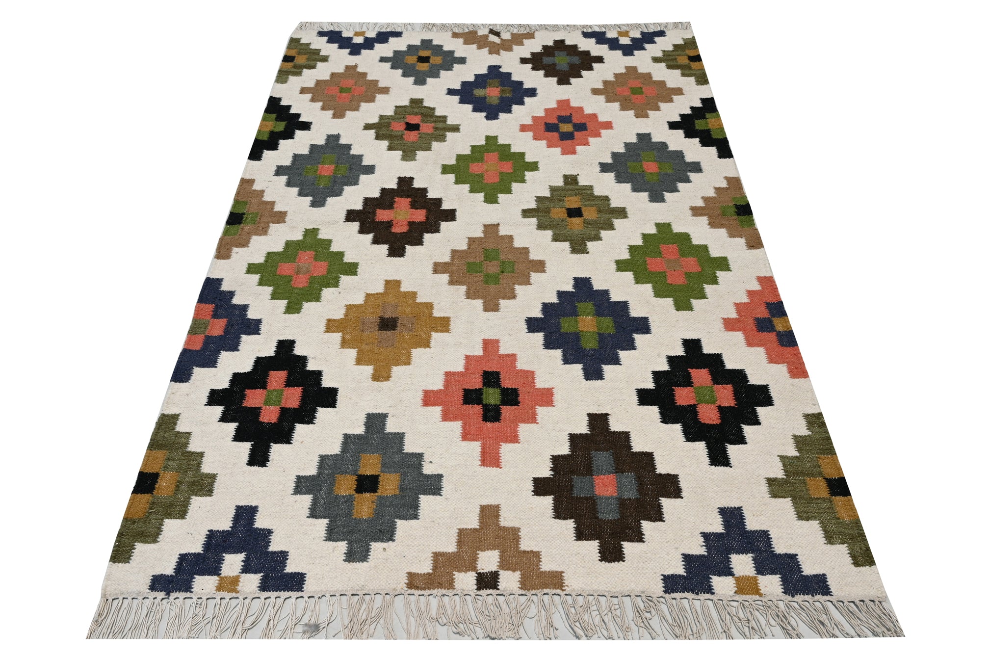 Gypsy Wool Handwoven Dhurrie - The Rugs Story