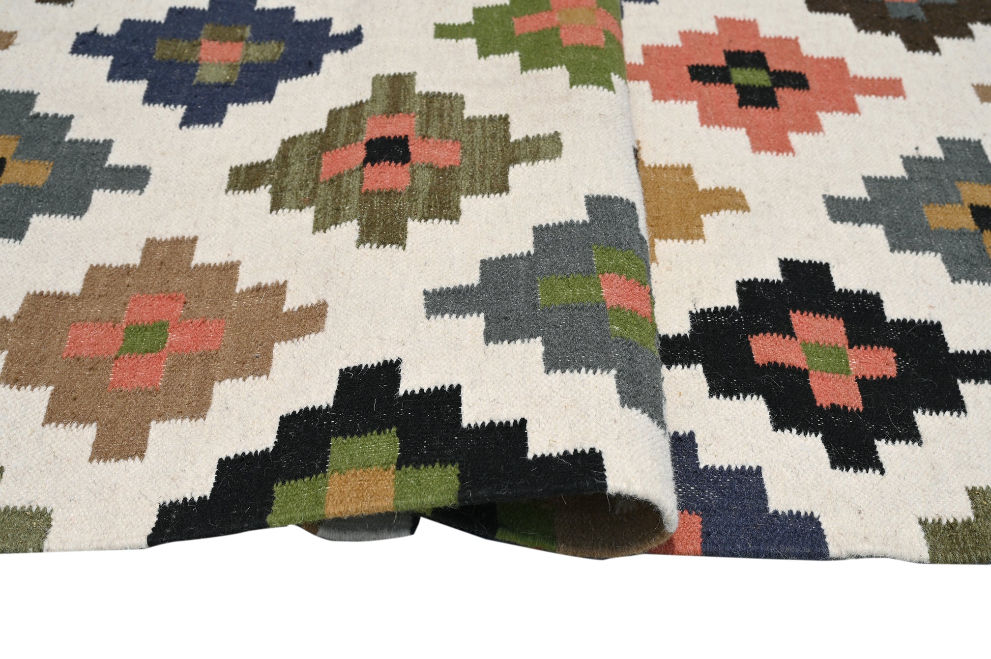 Gypsy Wool Handwoven Dhurrie - The Rugs Story