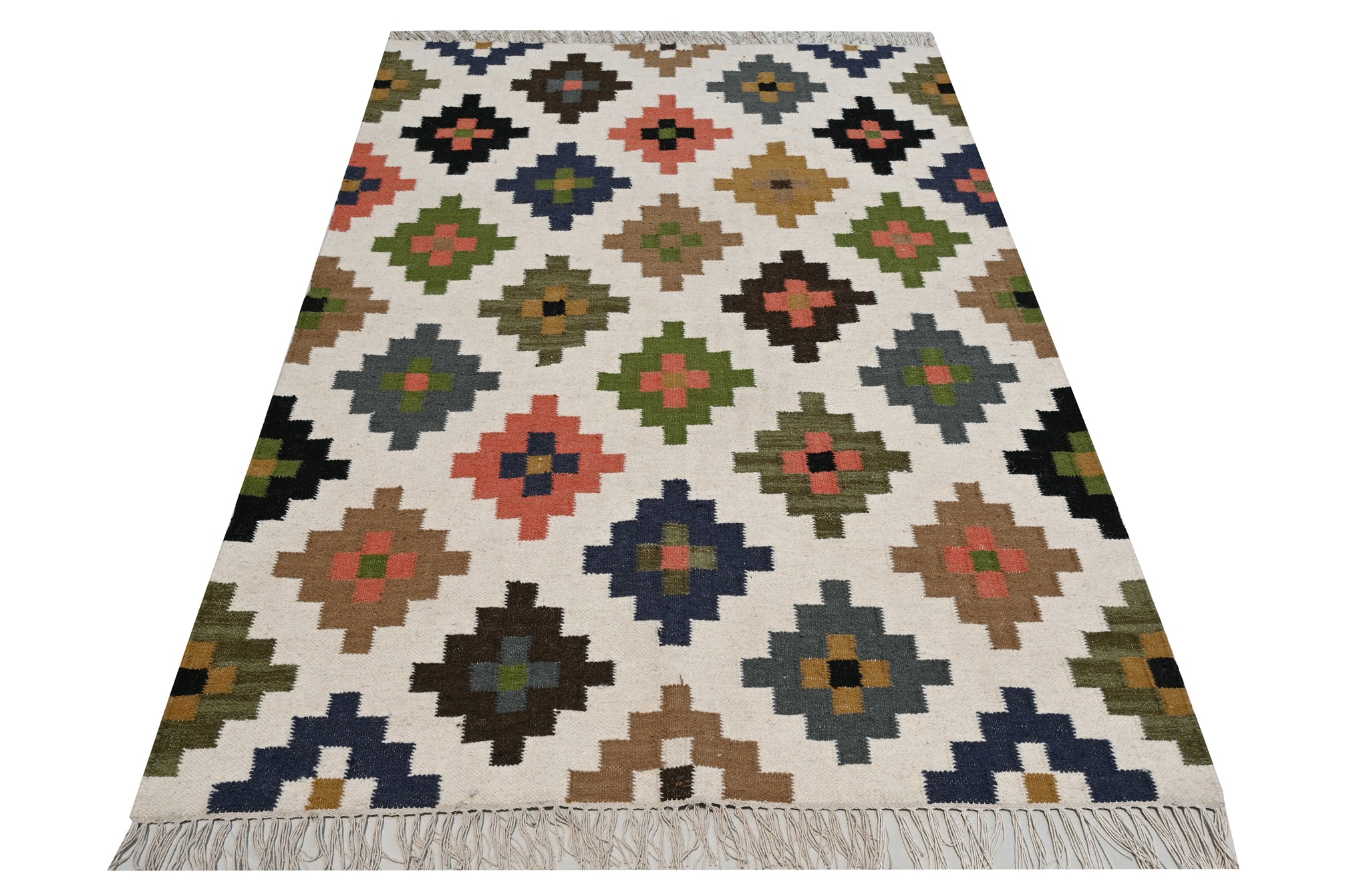 Gypsy Wool Handwoven Dhurrie - The Rugs Story