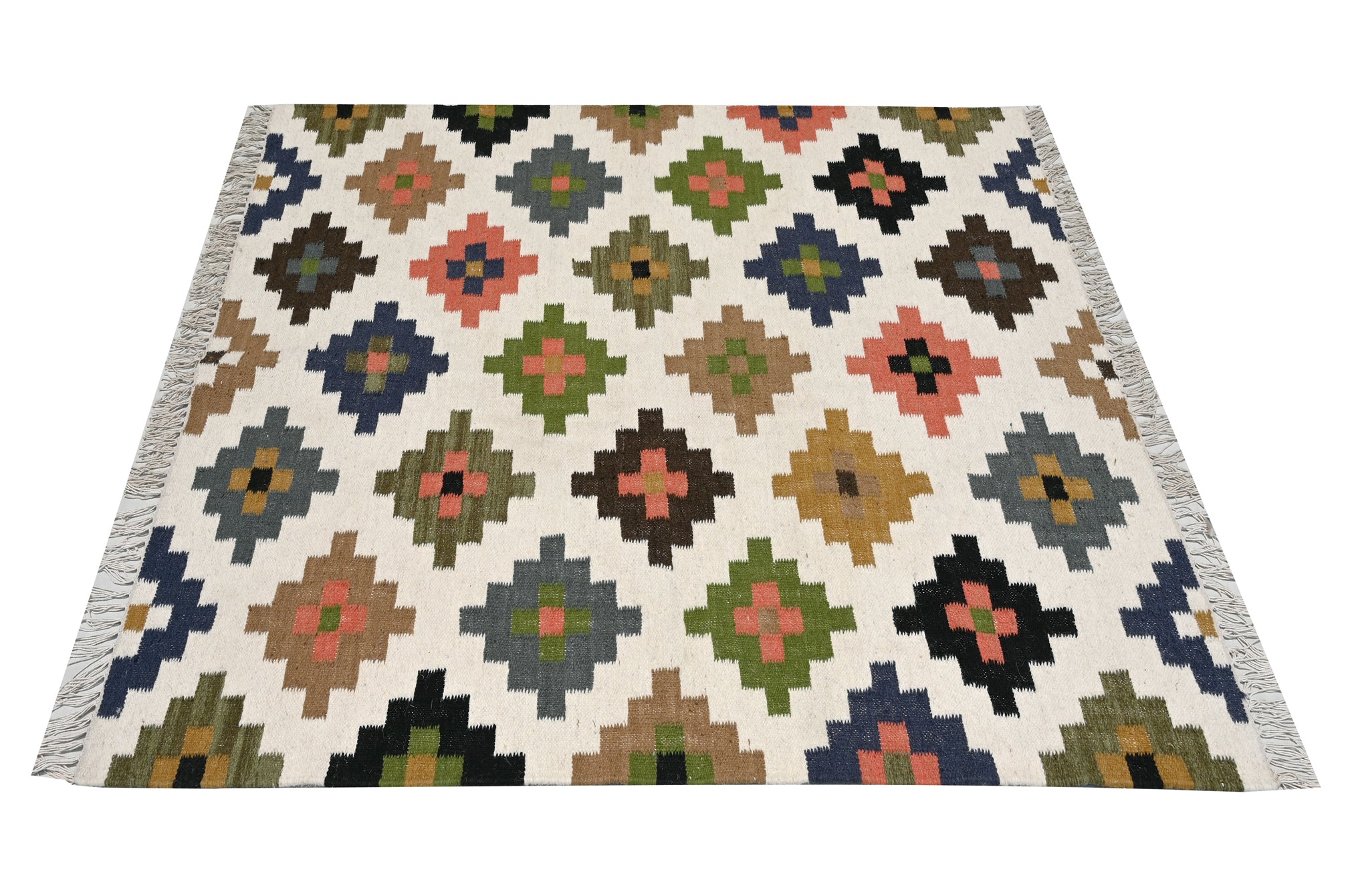 Gypsy Wool Handwoven Dhurrie - The Rugs Story