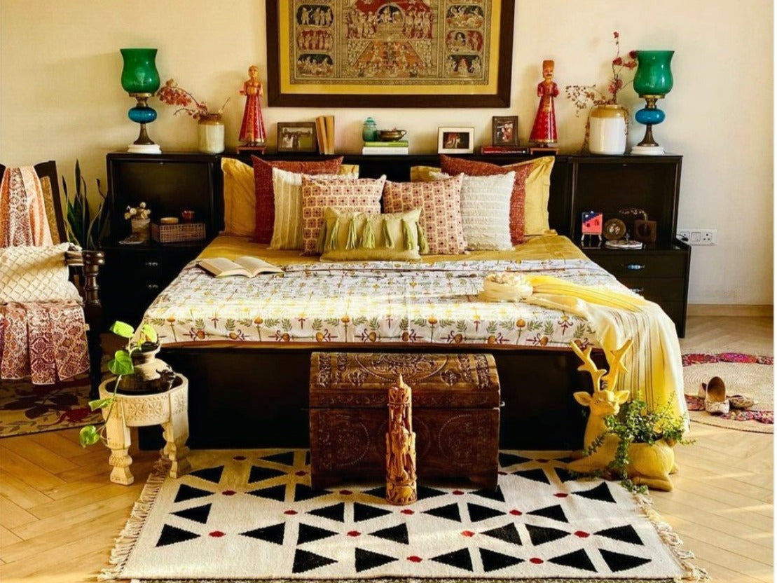 Maaeri Handwoven Dhurrie by Shreya - The Rugs Story