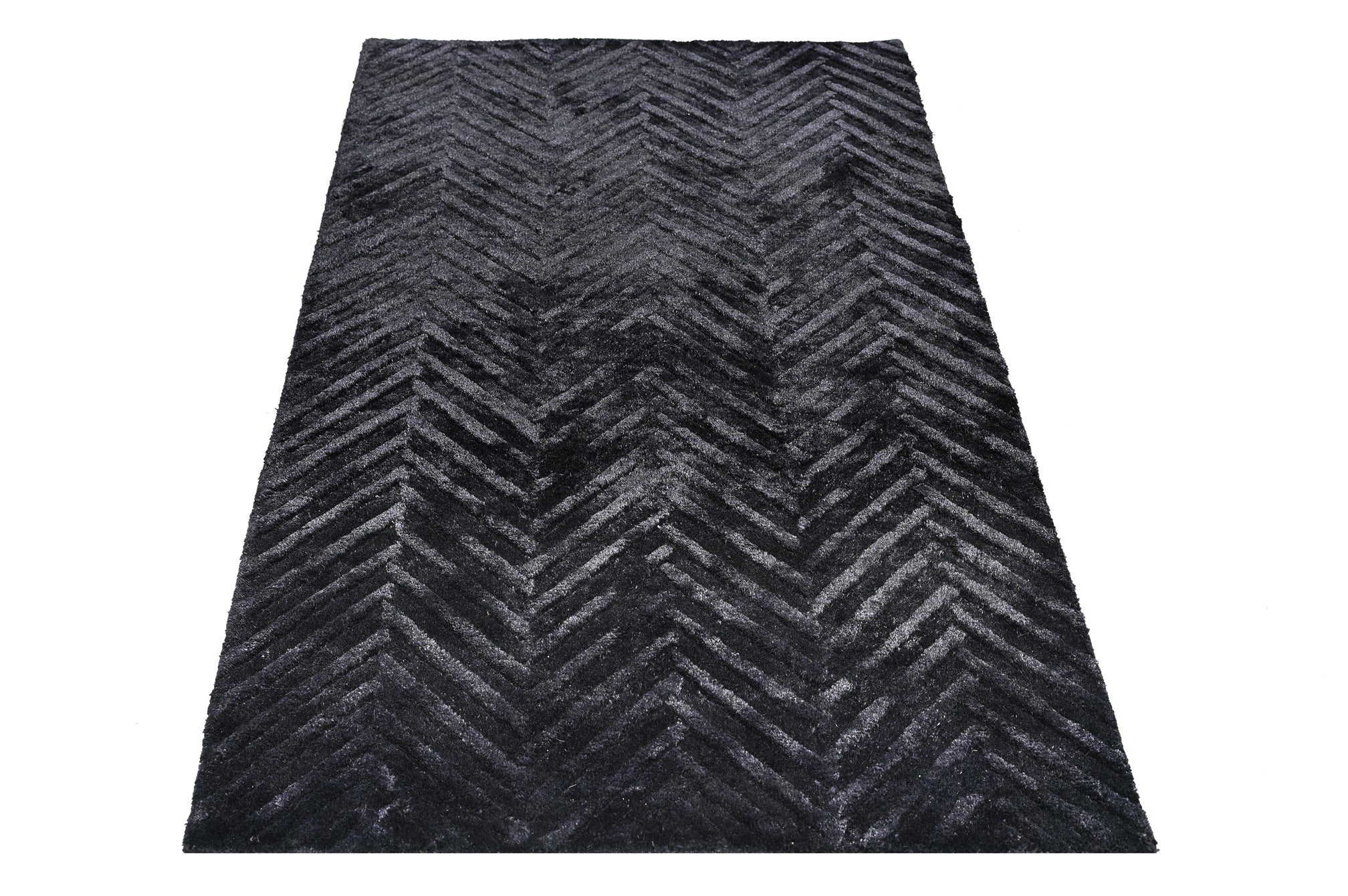 Slate Black Handmade Rug - The Rugs Story