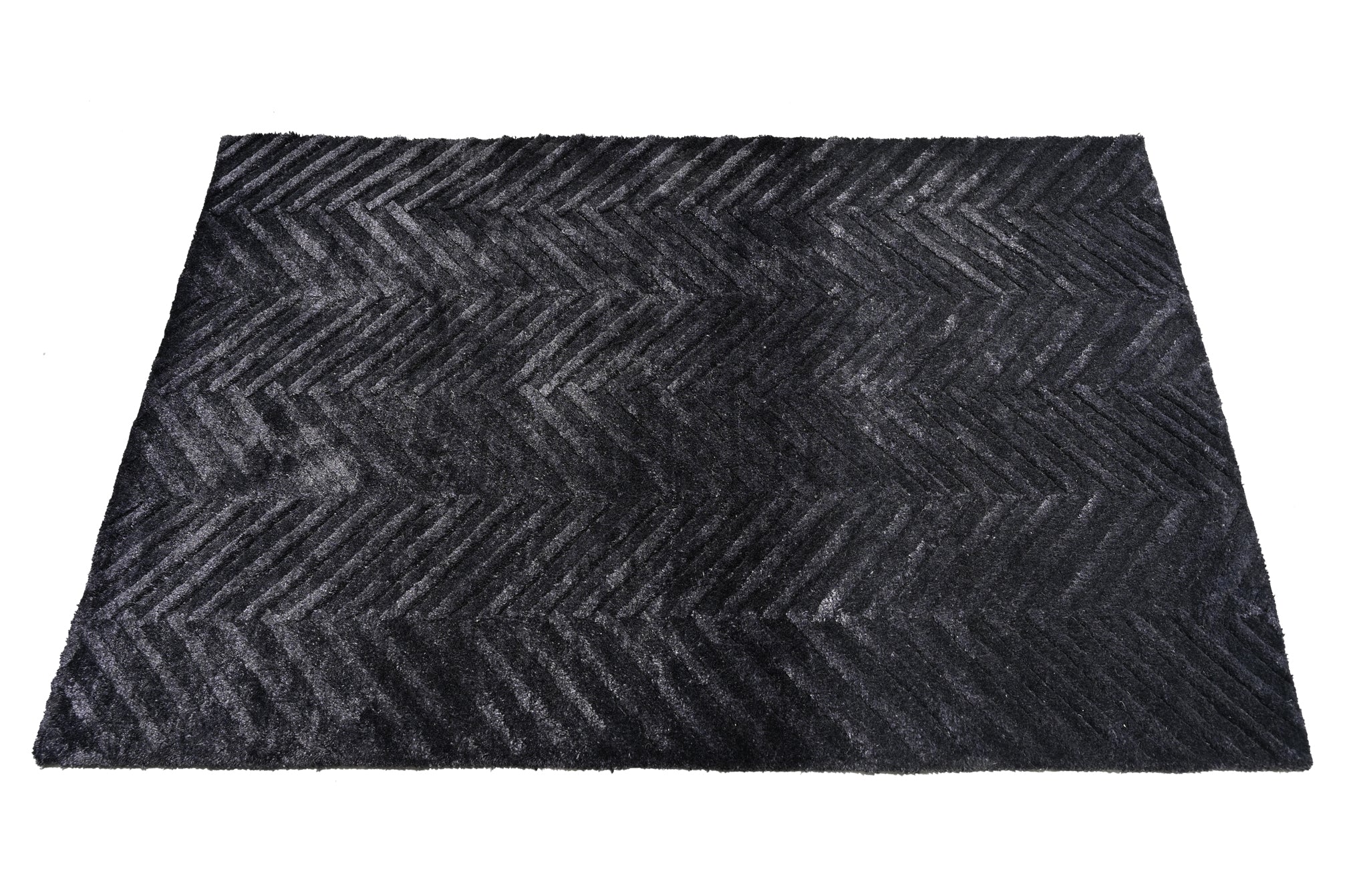 Slate Black Handmade Rug - The Rugs Story