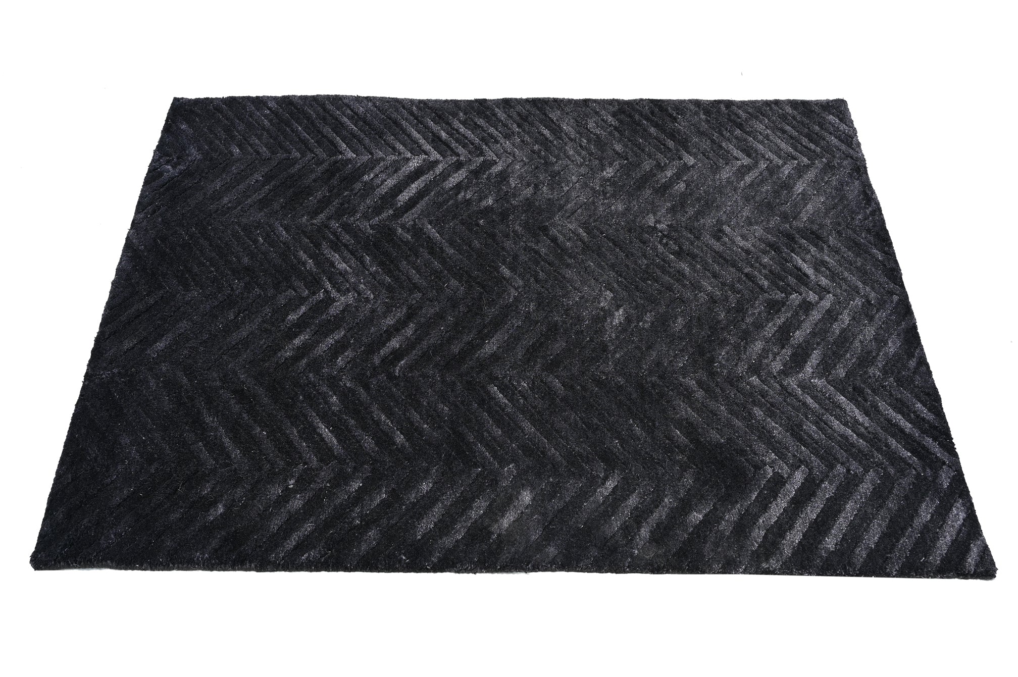Slate Black Handmade Rug - The Rugs Story