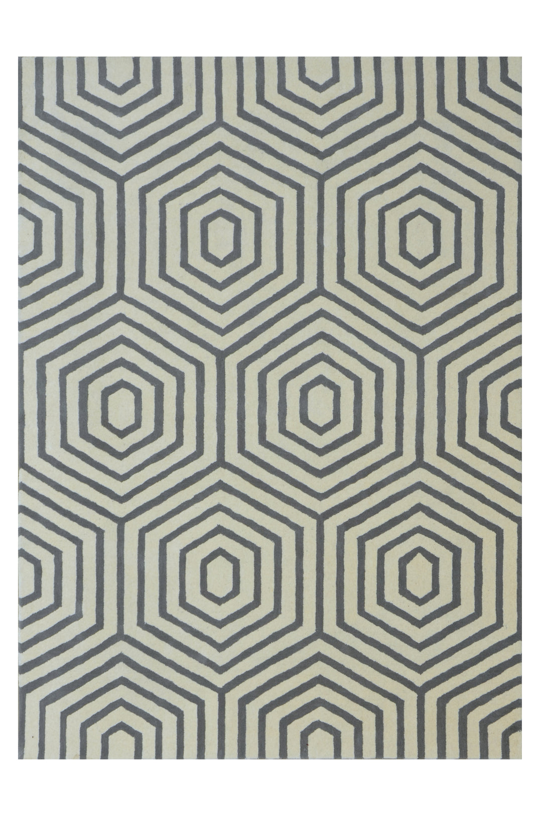 Nexus White Grey Handmade Rug - The Rugs Story