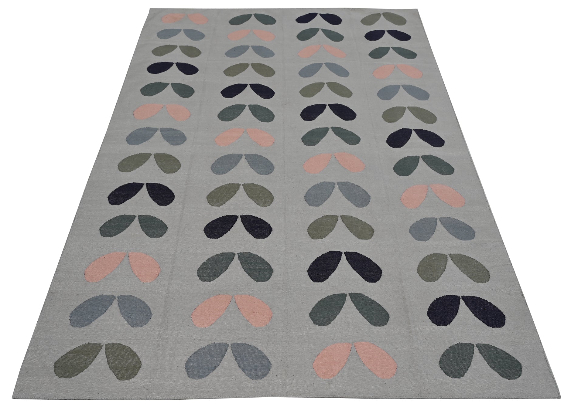 Petals Cotton Handwoven Dhurrie - The Rugs Story