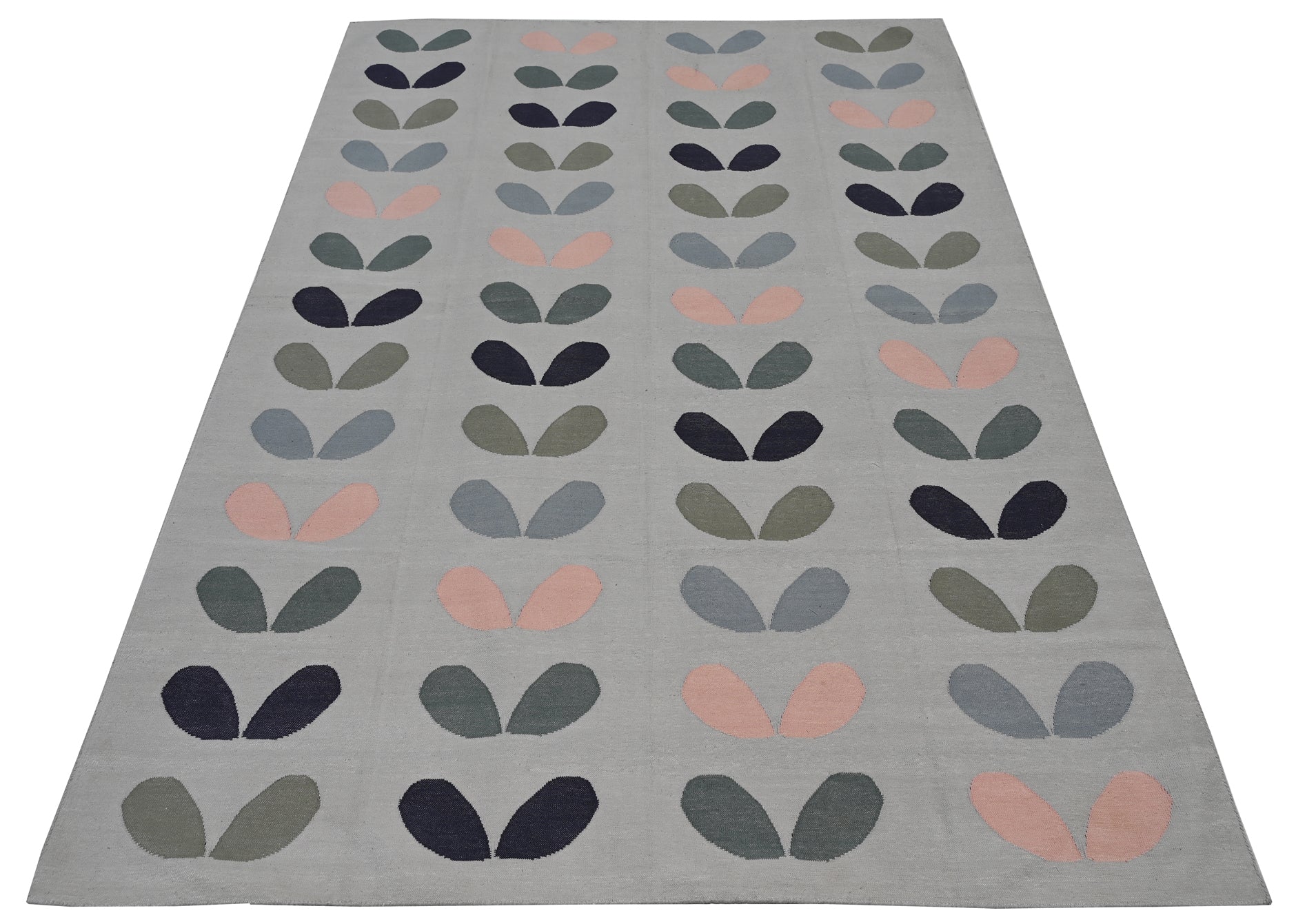 Petals Cotton Handwoven Dhurrie - The Rugs Story