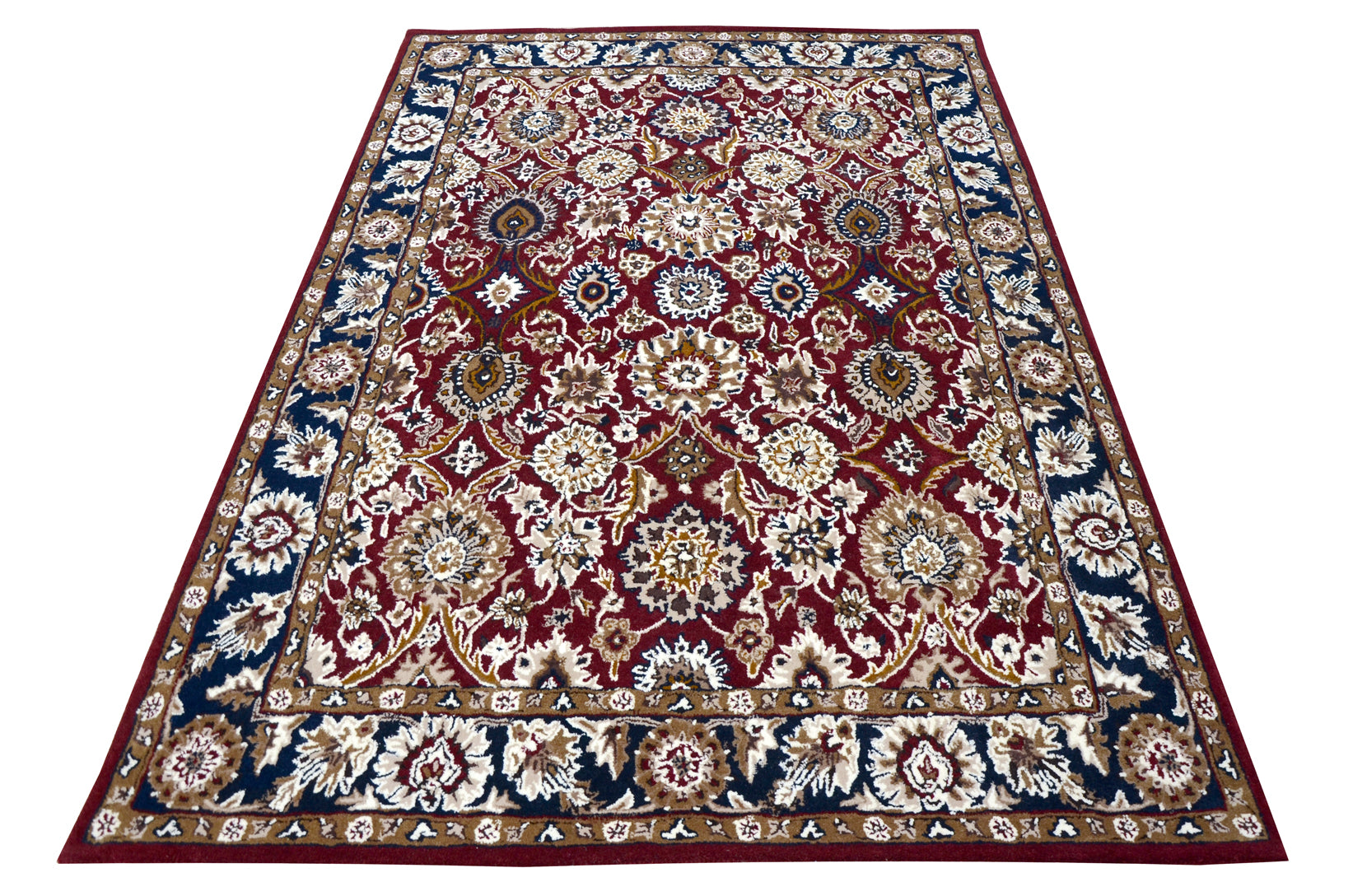 Red Traditional Wool Handmade Rug - The Rugs Story