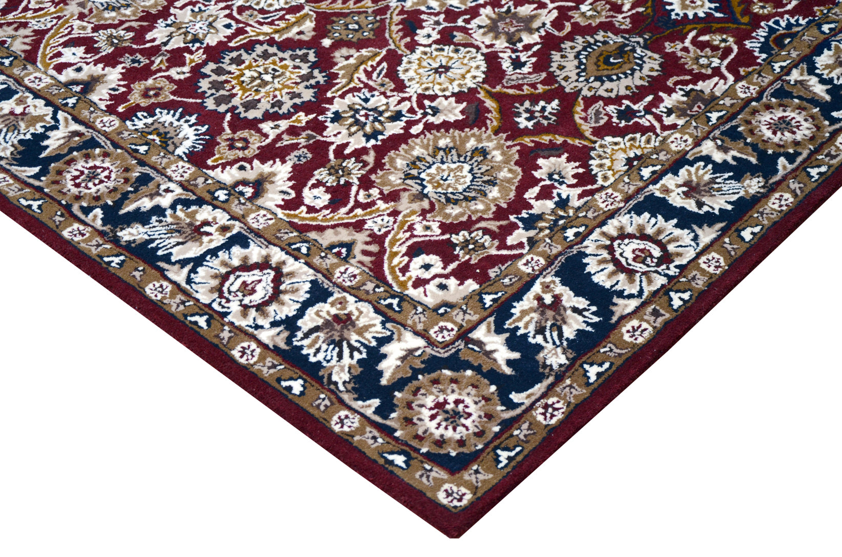 Red Traditional Wool Handmade Rug - The Rugs Story