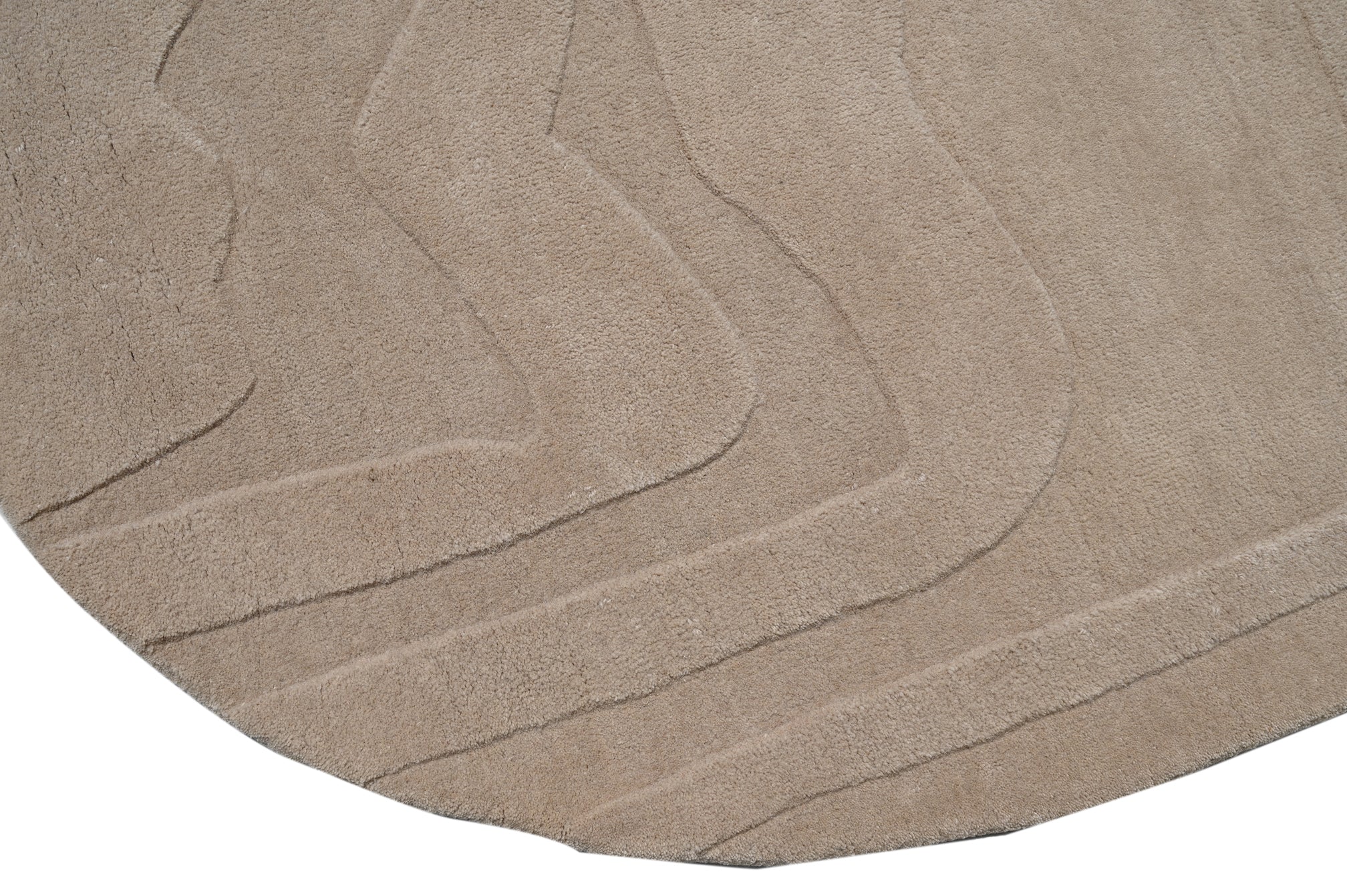 Terrain Beige Handmade Rug - The Rugs Story