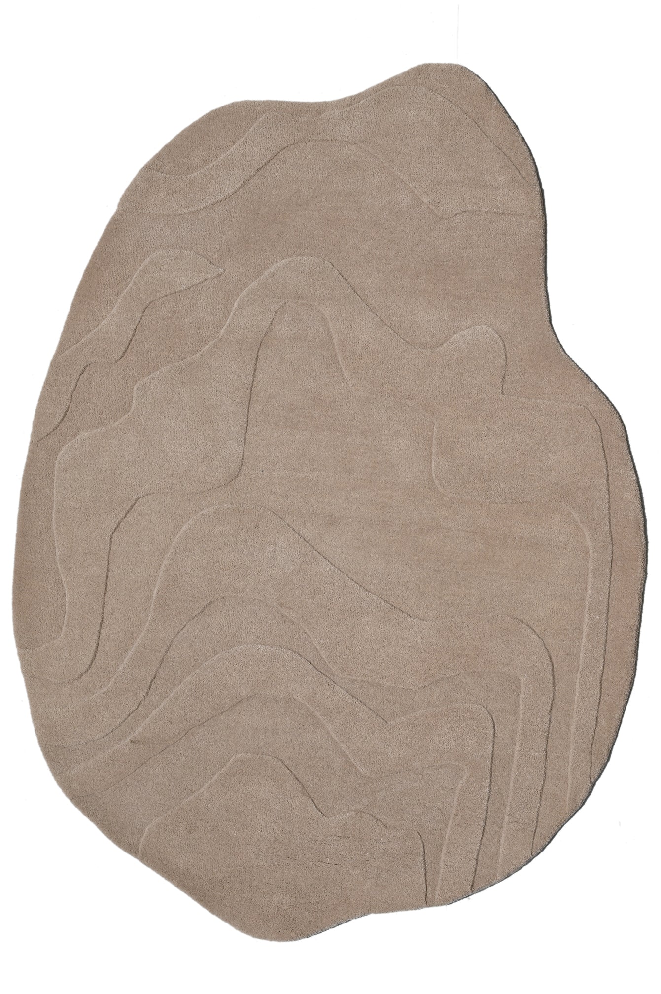 Terrain Beige Handmade Rug - The Rugs Story