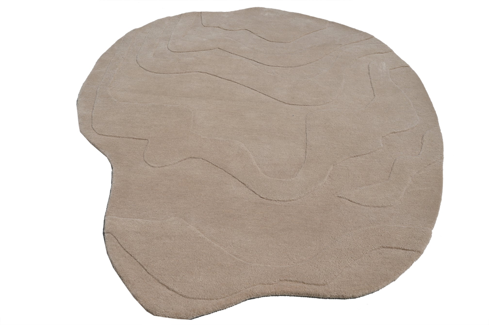 Terrain Beige Handmade Rug - The Rugs Story