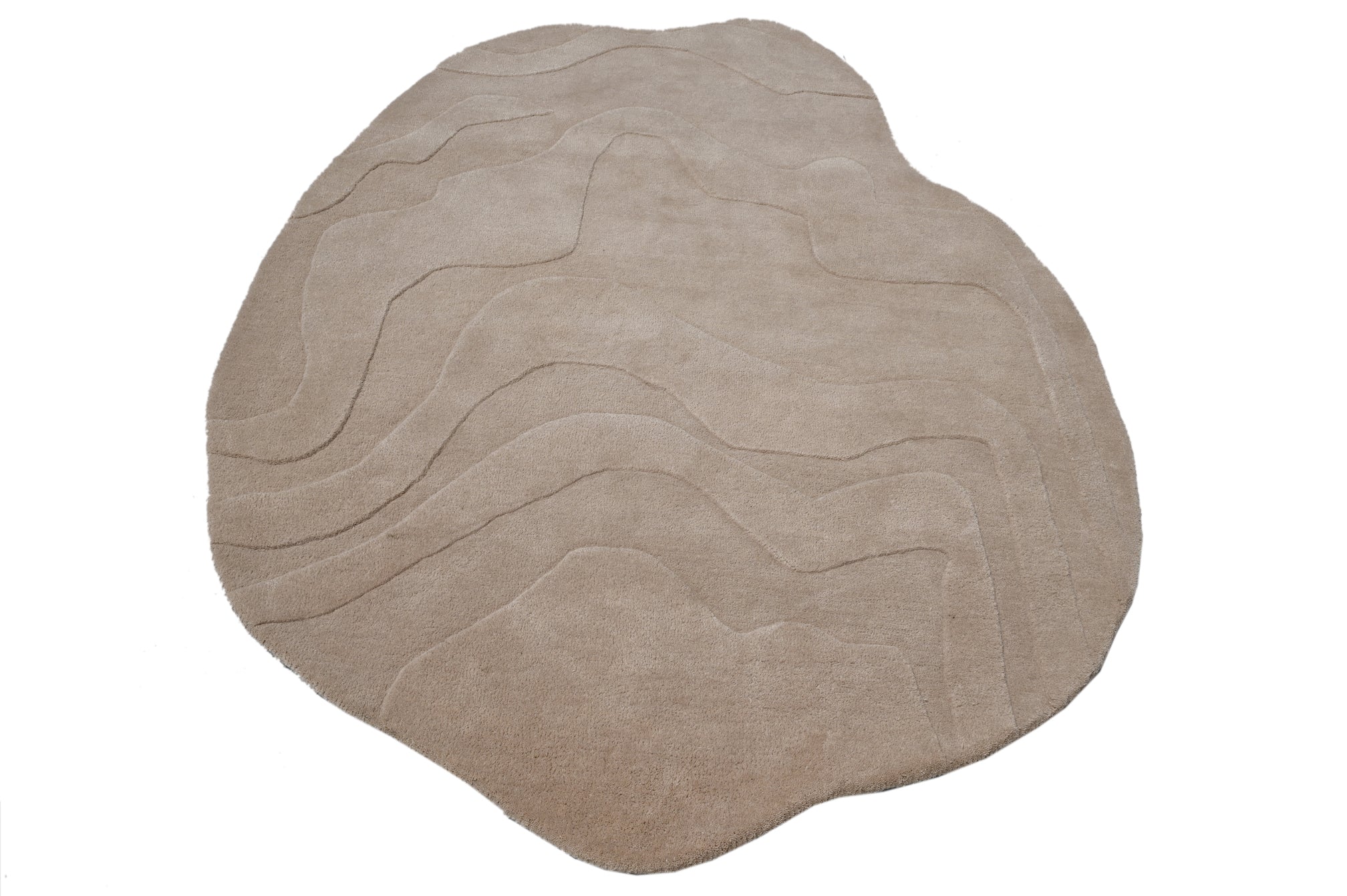 Terrain Beige Handmade Rug - The Rugs Story