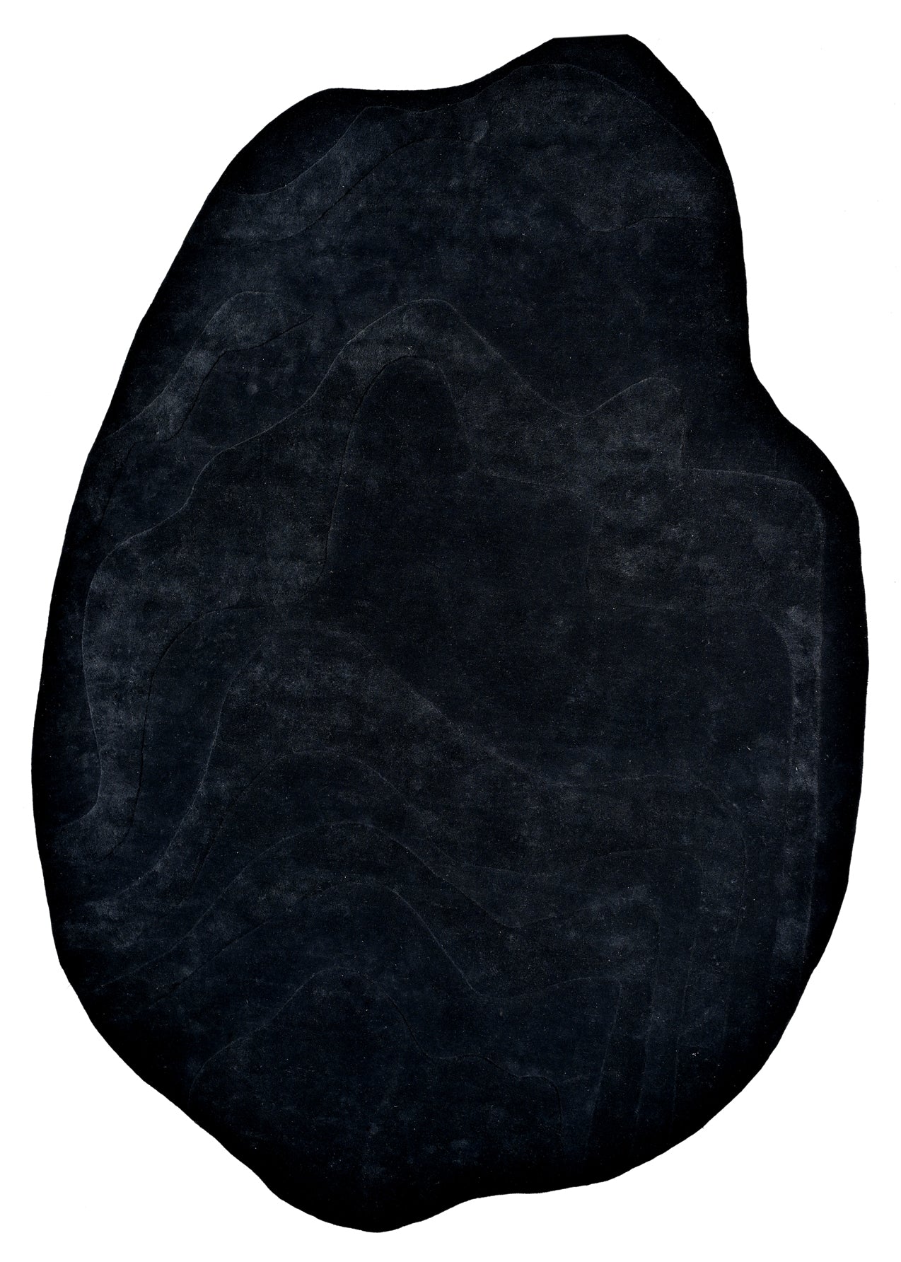 Terrain Black Handmade Rug - The Rugs Story