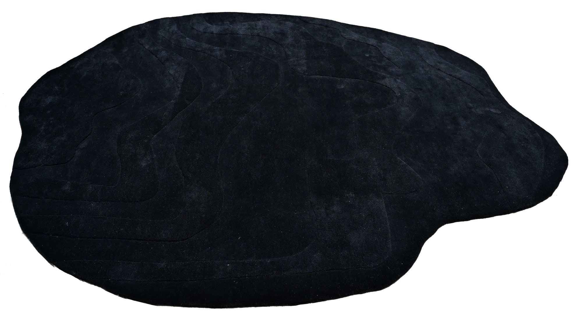 Terrain Black Handmade Rug - The Rugs Story