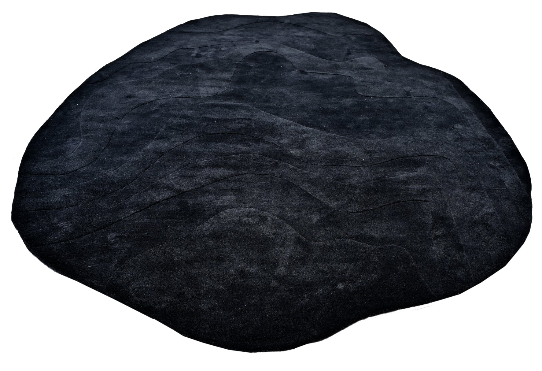 Terrain Black Handmade Rug - The Rugs Story