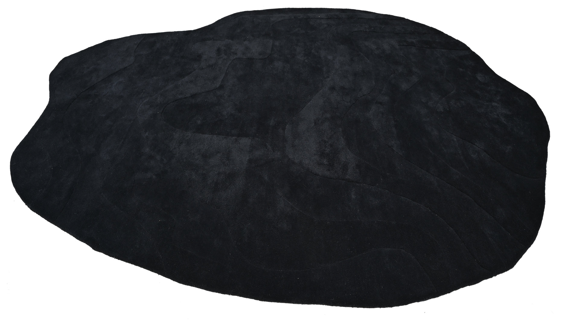 Terrain Black Handmade Rug - The Rugs Story