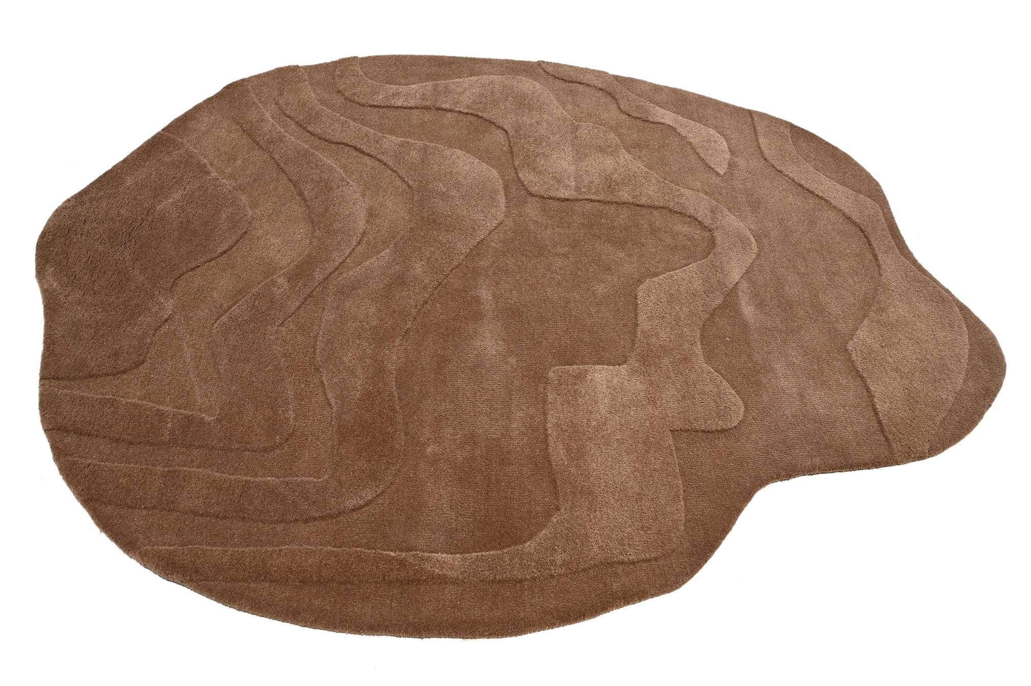 Terrain Brown Handmade Rug - The Rugs Story