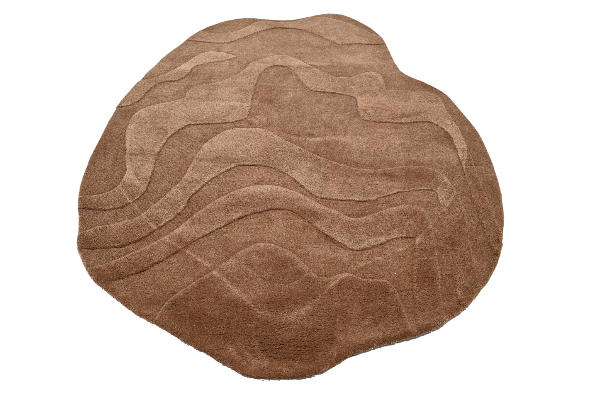 Terrain Brown Handmade Rug - The Rugs Story