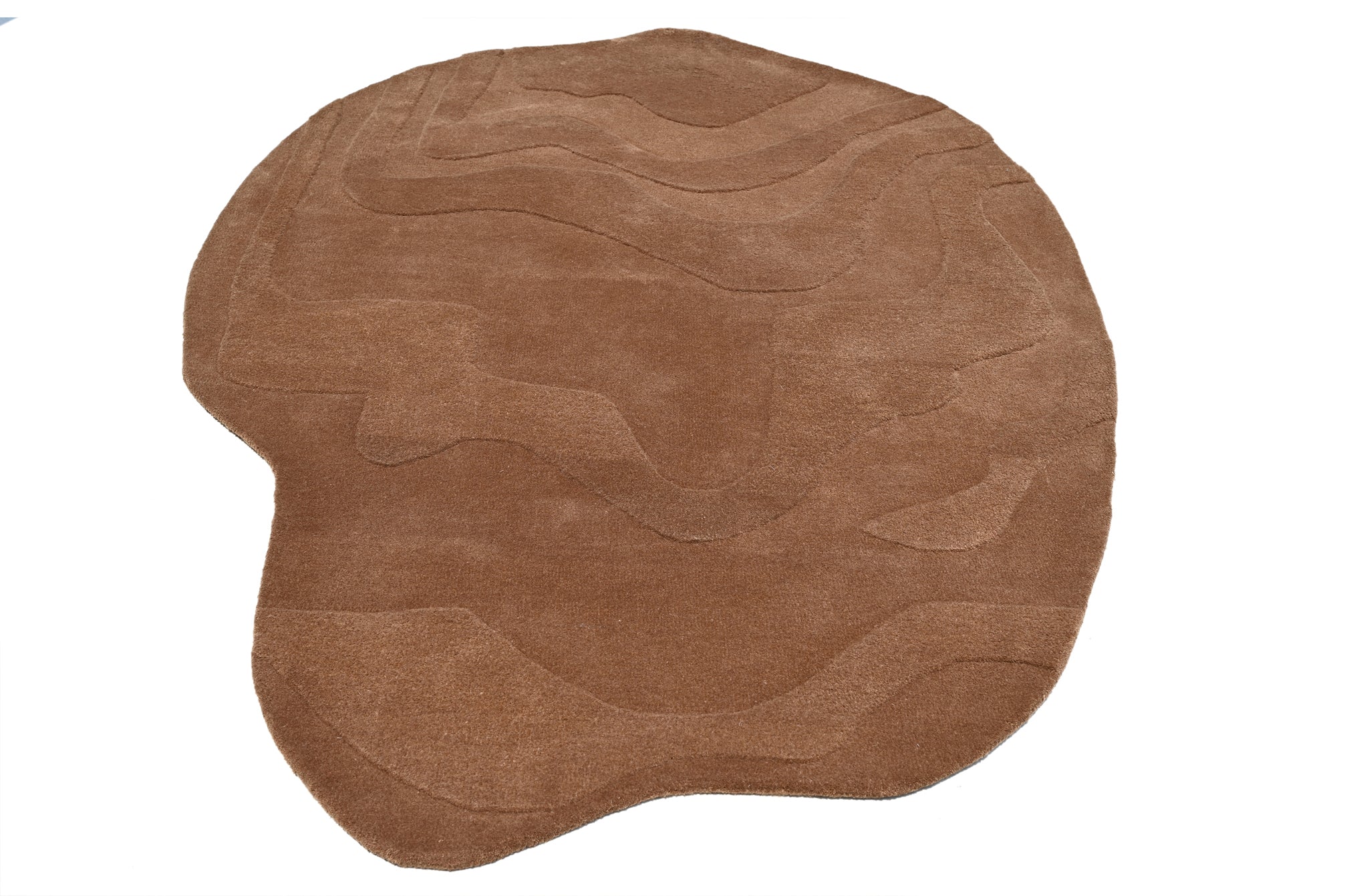 Terrain Brown Handmade Rug - The Rugs Story