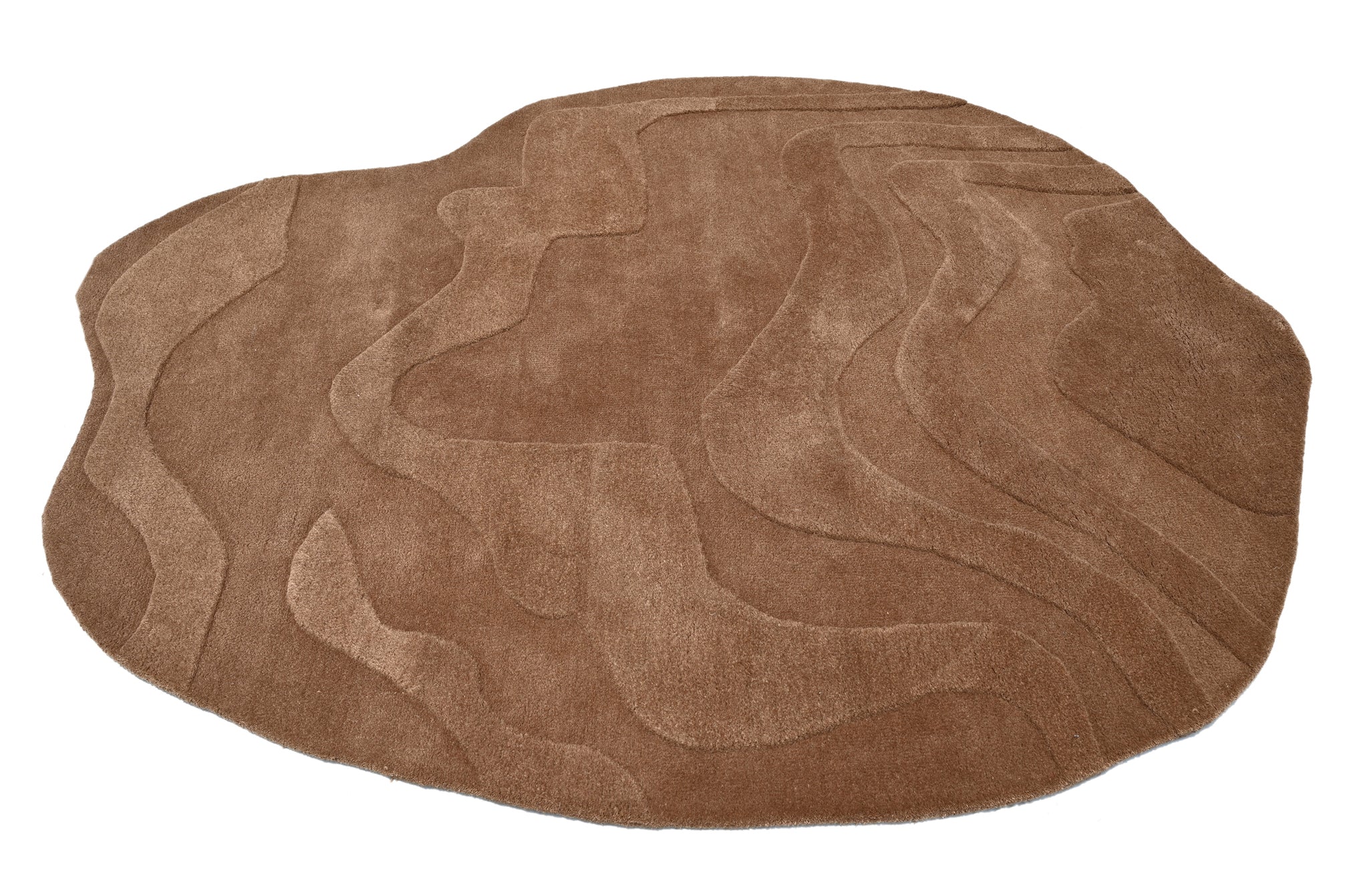 Terrain Brown Handmade Rug - The Rugs Story