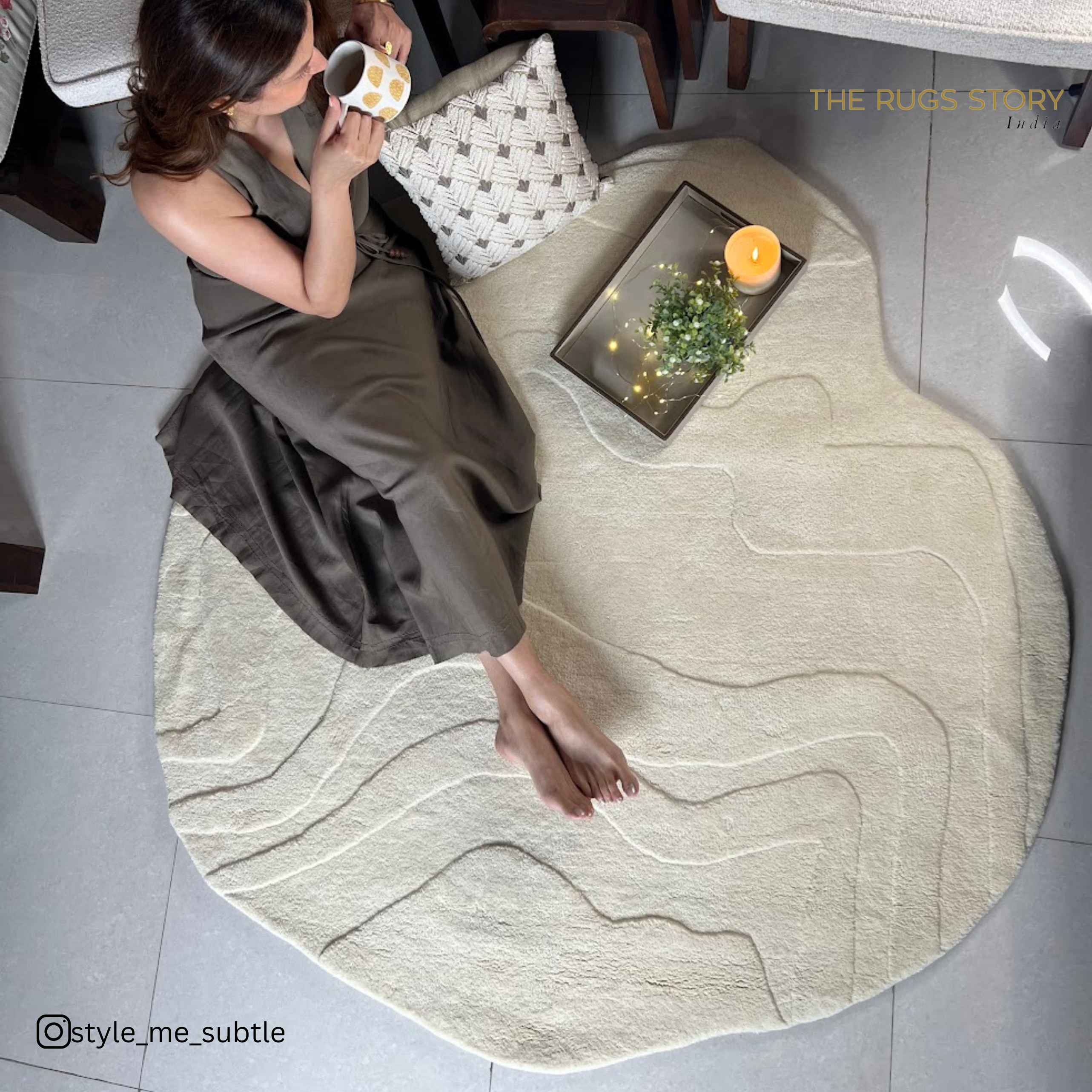 Terrain Off White Handmade Rug - The Rugs Story