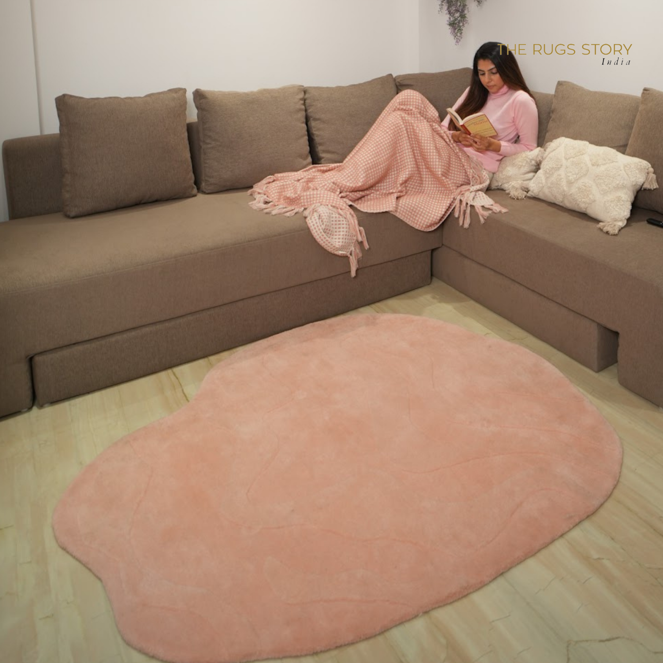 Terrain Pink Handmade Rug - The Rugs Story