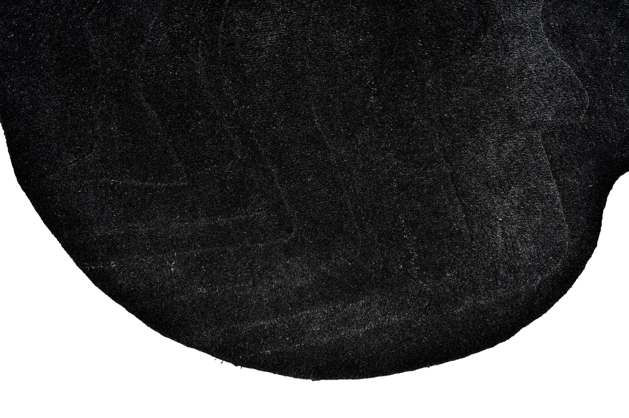 Terrain Round Black Handmade Rug - The Rugs Story