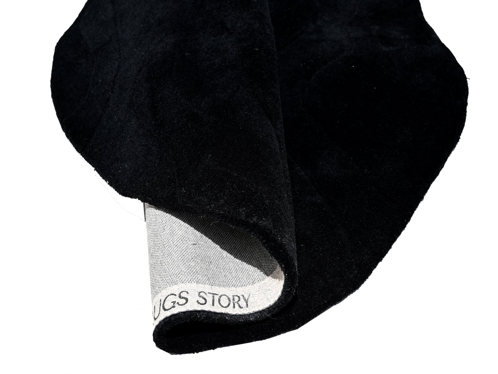 Terrain Round Black Handmade Rug - The Rugs Story