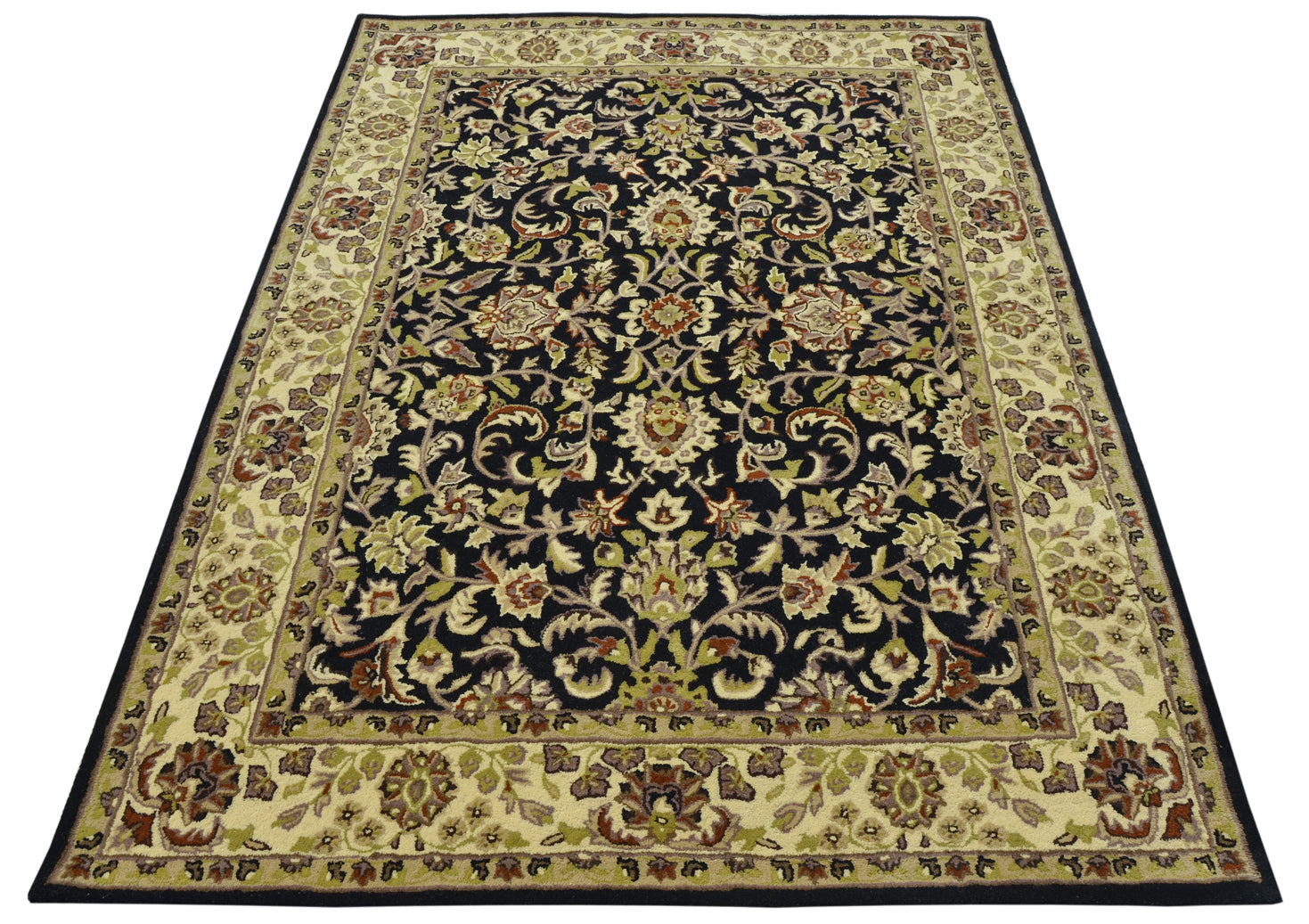 Gulshan Black Handmade Rug - The Rugs Story