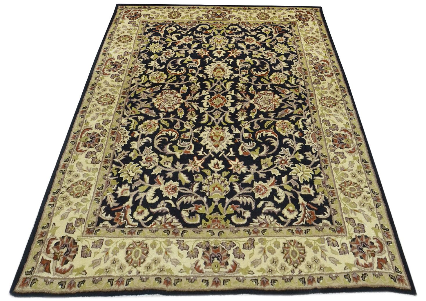Gulshan Black Handmade Rug - The Rugs Story