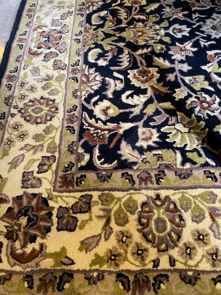 Gulshan Black Handmade Rug - The Rugs Story