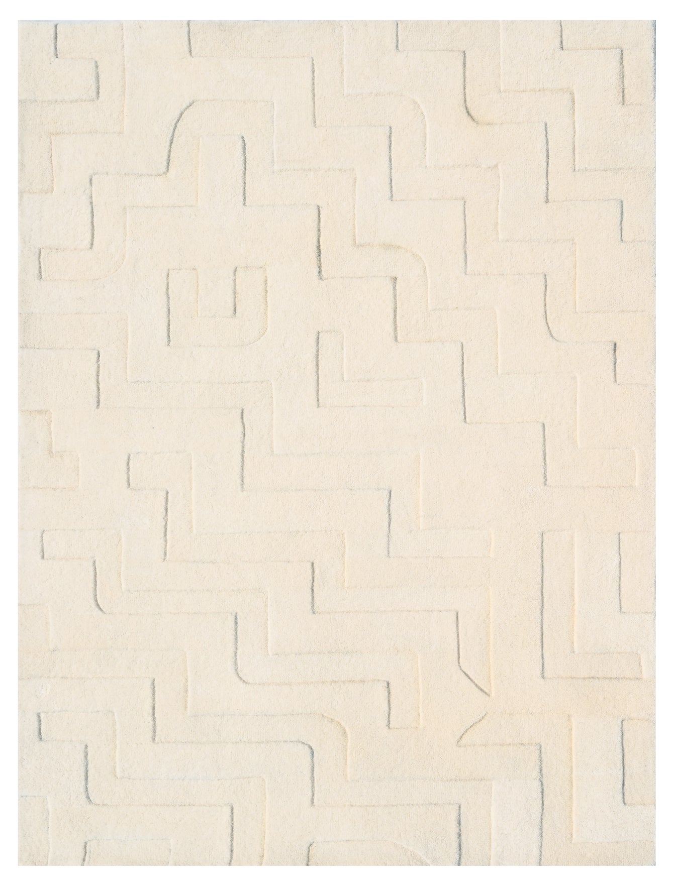 Levels Off White Handmade Rug - The Rugs Story