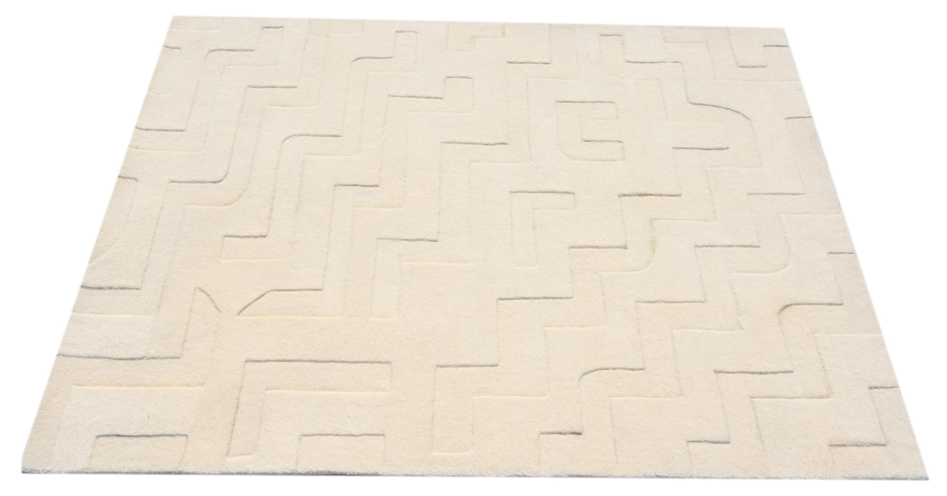 Levels Off White Handmade Rug - The Rugs Story